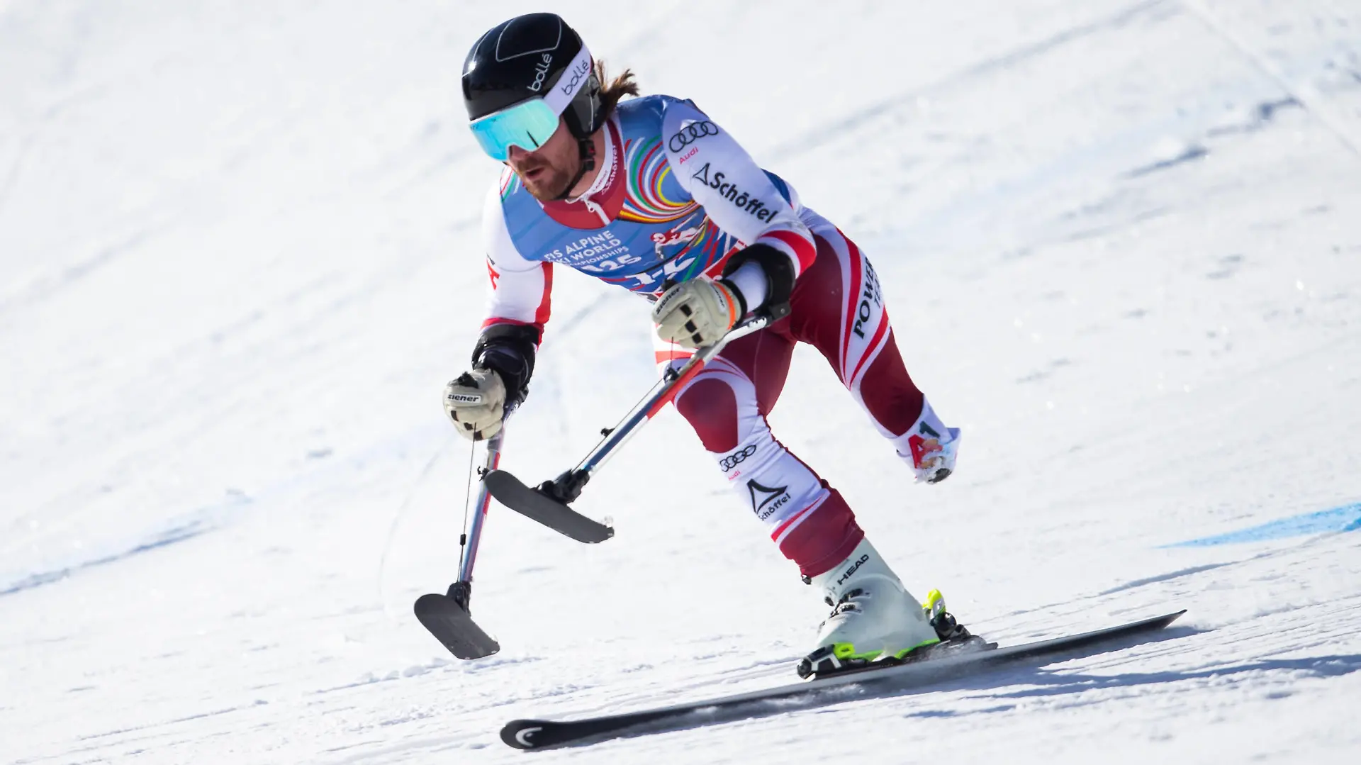 ALPINE SKIING - FIS Para WC Saalbach SAALBACH,AUSTRIA,10.FEB.23 - ALPINE SKIING - FIS Para World Cup, Super G, men. Image shows Thomas Grochar AUT. PUBLICATIONxNOTxINxAUTxSUIxSWE GEPAxpictures/xGintarexKarpaviciute