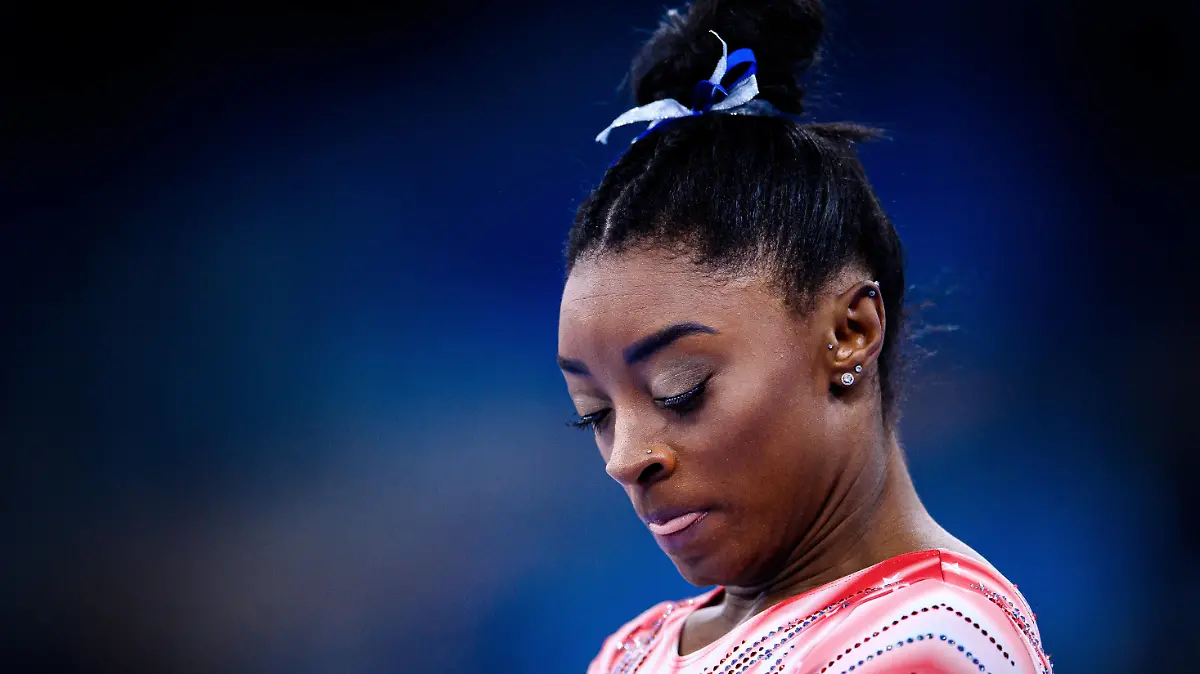  210803 Simone Biles of USA ahead of the women s balance beam final during day 11 of the Tokyo 2020 Olympic Games, Olympische Spiele, Olympia, OS on August 3, 2021 in Tokyo. Photo: Daniel Stiller / BILDBYRAN / kod DS / DS0187 gymnastik gymnastics olympic games olympics os ol olympiska spel olympiske leker tokyo2020 tokyo 2020 tokyo-os tokyo-ol bbeng *** 210803 Simone Biles of USA ahead of the women & x20AC & x2122 s balance beam final during day 11 of the Tokyo 2020 Olympic Games on August 3, 2021 in Tokyo Photo Daniel Stiller BILDBYRAN code DS DS0187 gymnastics gymnastics olympic games olympics os ol olympiska spel olympiske leker tokyo2020 tokyo 2020 tokyo os tokyo ol bbeng, PUBLICATIONxNOTxINxSWExNORxAUT Copyright: DANIELxSTILLER BB210803DS031 