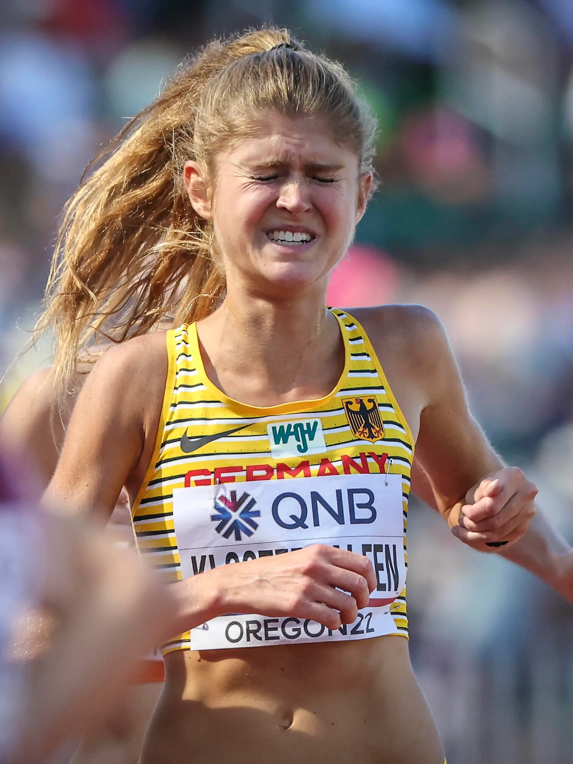 Sport Bilder des Tages World Athletics Championships Oregon 22 United States of America, 20.07.2022 Sie kaempfte beim 5000m-Vorlauf: Konstanze Klosterhalfen GER / TSV Bayer 04 Leverkusen / 5000m / 10000m am 20.07.22 im Hayward Field in Eugene an Tag 6 der World Athletics Championships Oregon22. *** World Athletics Championships Oregon 22 United States of America, 20 07 2022 She competed in the 5000m preliminary Konstanze Klosterhalfen GER TSV Bayer 04 Leverkusen 5000m 10000m on 20 07 22 at Hayward Field in Eugene on Day 6 of the World Athletics Championships Oregon22 Copyright: xBEAUTIFULxSPORTS/AxelxKohringx