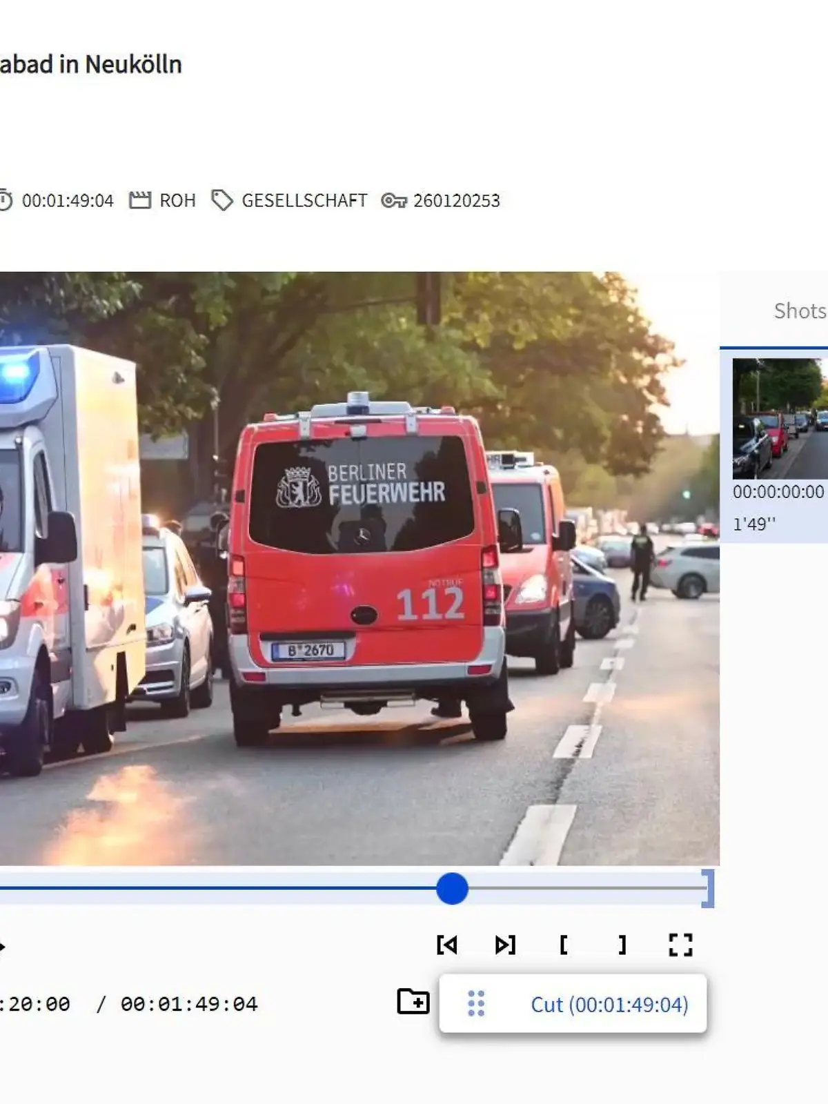 Ein Großaufgebot aus Rettungswagen und Notärzten musste anrücken, nachdem es im Berlin-Neuköllner Columbiabad erneut zu einer Schlägerei gekommen war.