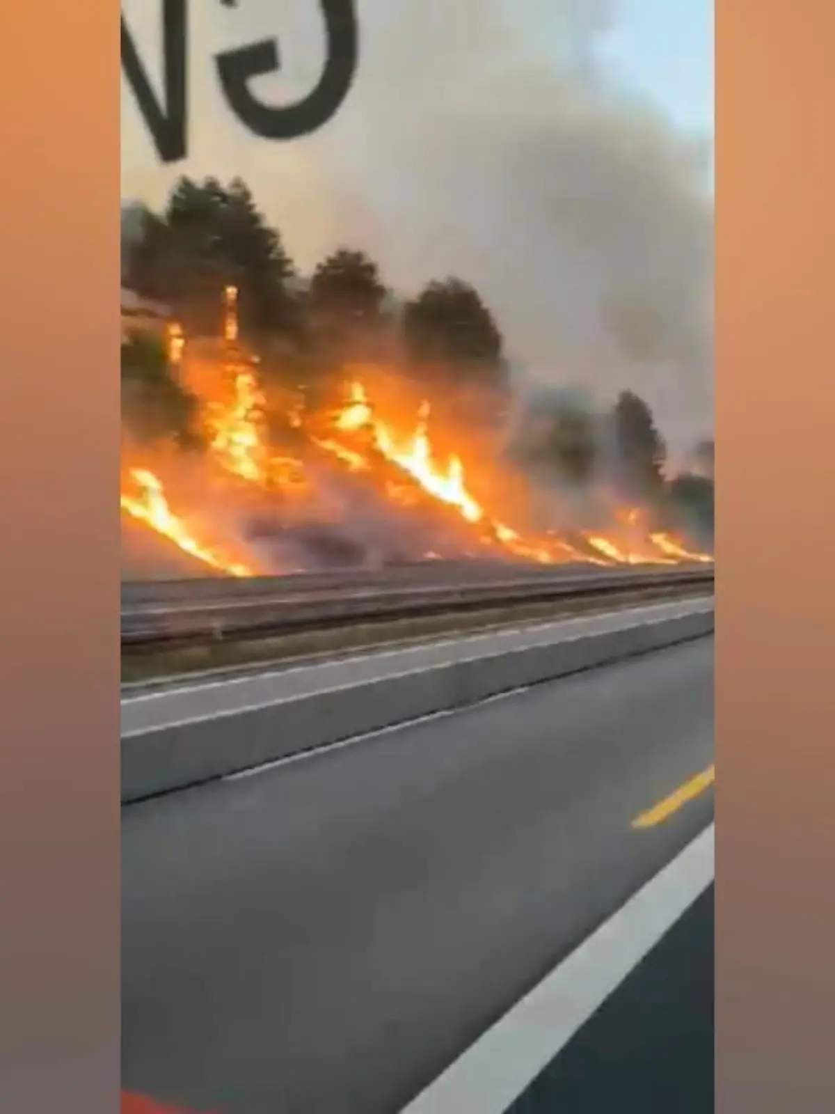 Ein Waldabschnitt an der A44 in Breuna bei Kassel (Hessen) stand am Dienstag in Flammen. Das Feuer breitete sich auf rund 30.000 Quadratmetern aus. Rettungskräfte und Feuerwehren waren im Dauereinsatz.