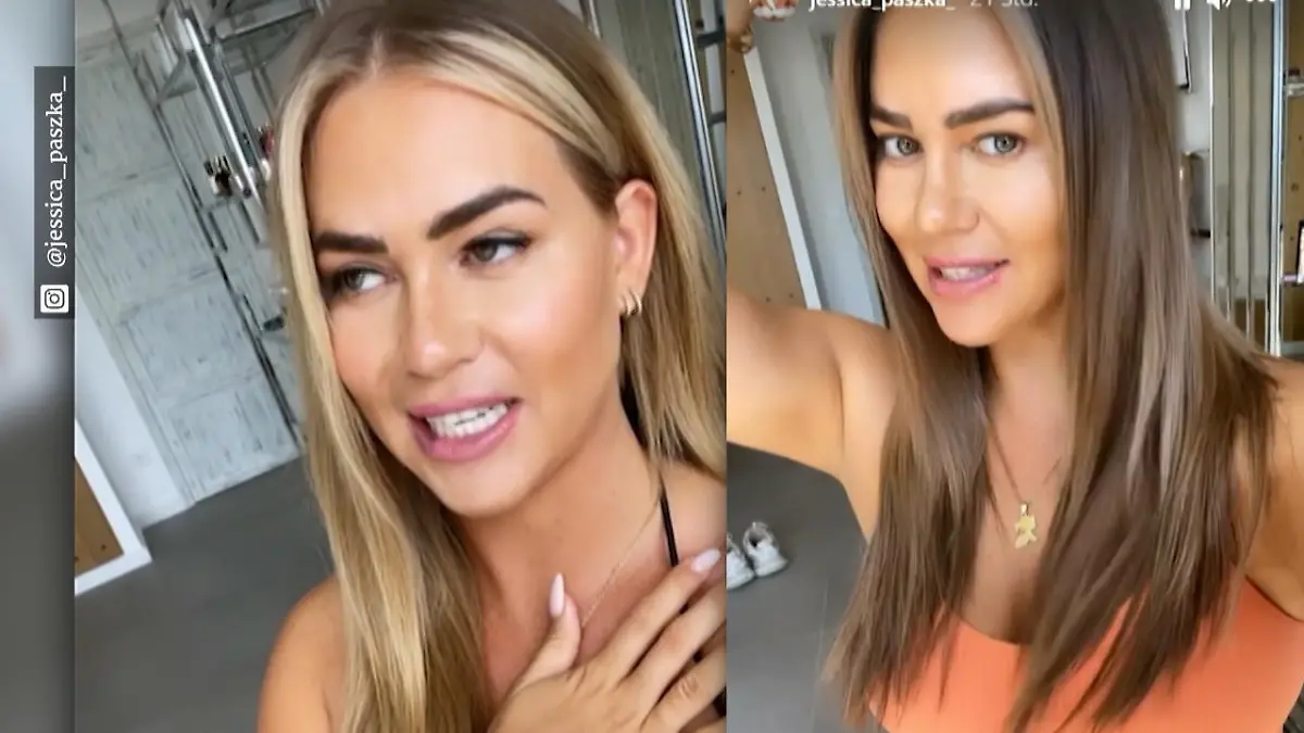Jessica Paszka hat eine neue Haarfarbe Aus blond mach brünett