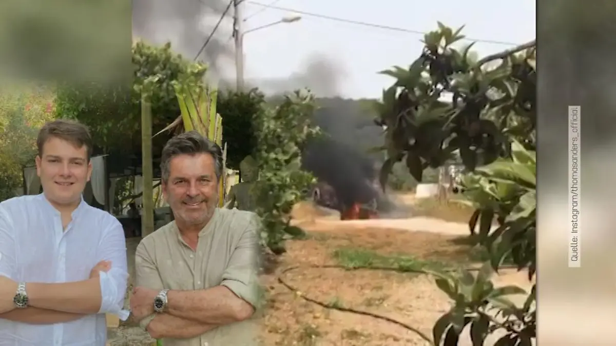 Feuer-Unglück bei Thomas Anders und Sohn Alexander Auto steht plötzlich in Flammen