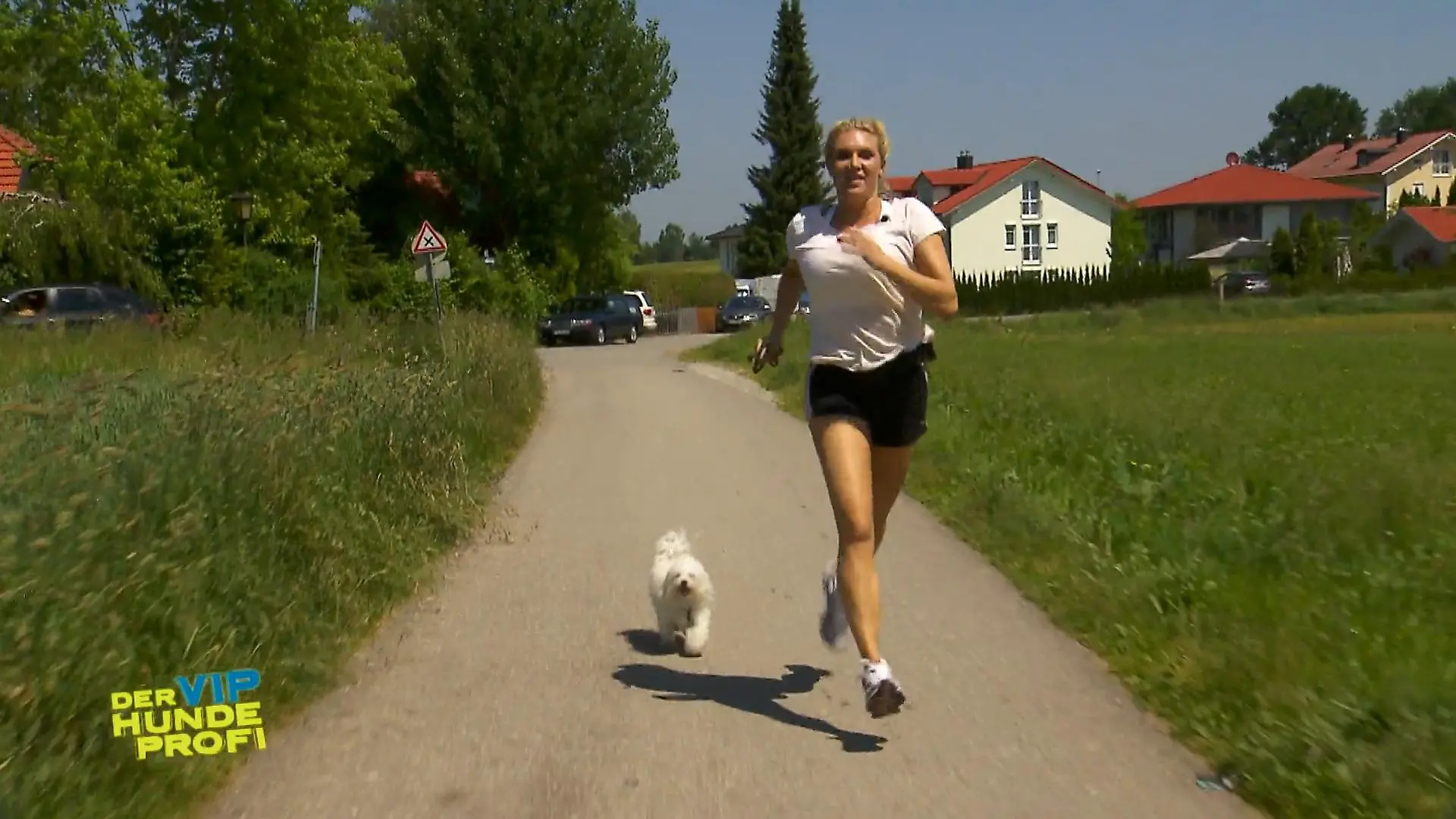 Jeden Tag Sport für Magdalena und Hündin Angel Zweistufige Therapie