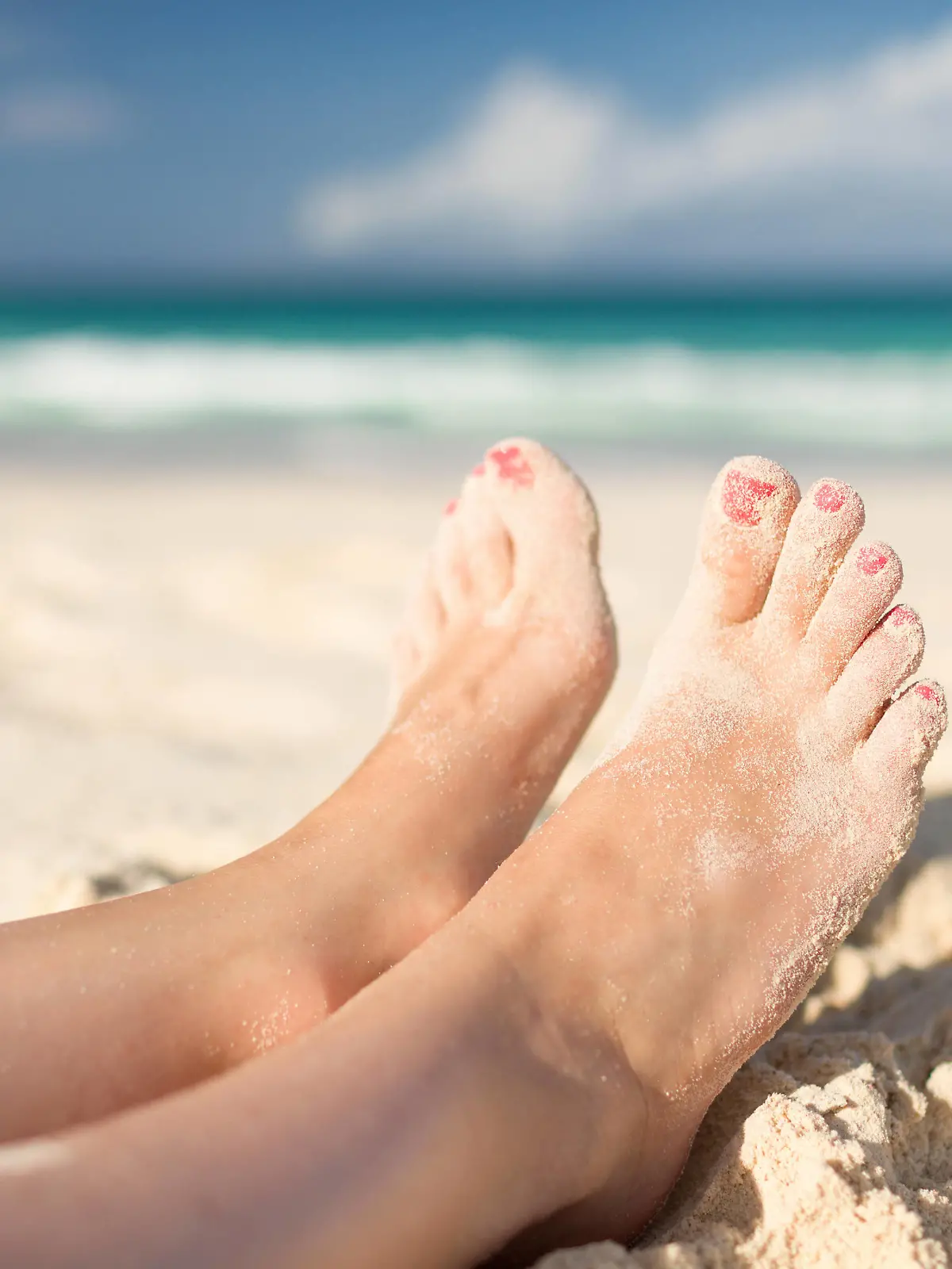 summer, beach, leisure and body part concept - closeup of woman legs on sea shore Copyright: xlevxdolgachovx 18797766