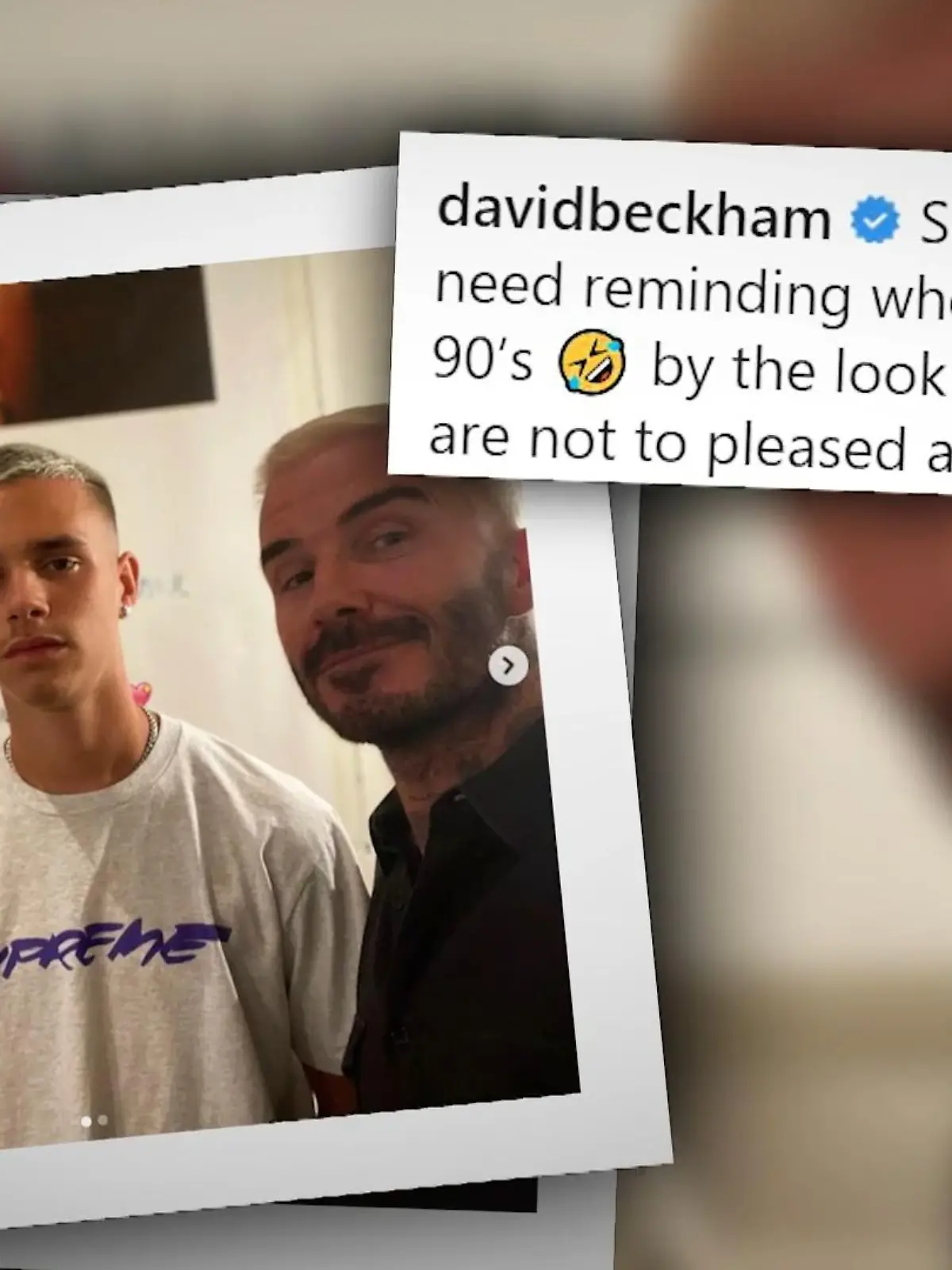 Bild zu: "Abrasiert & gefärbt: Beckham-Jungs im Partner-Look"