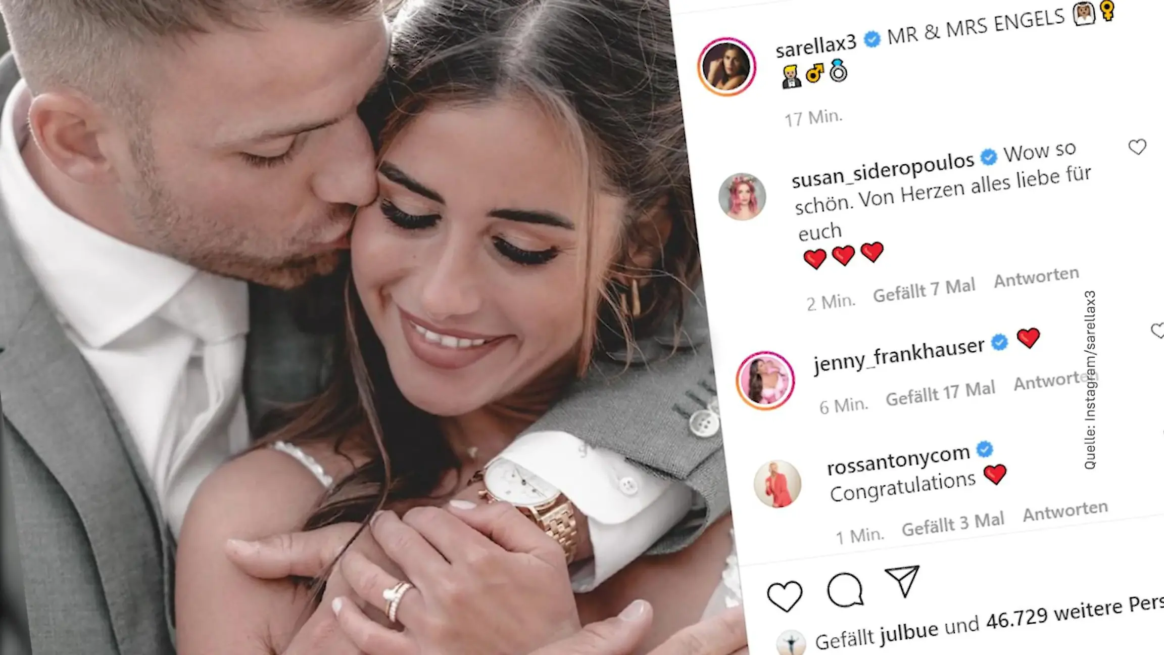 Sarah Lombardi hat ihren Julian Büscher geheiratet! Sie hat wieder Ja gesagt!