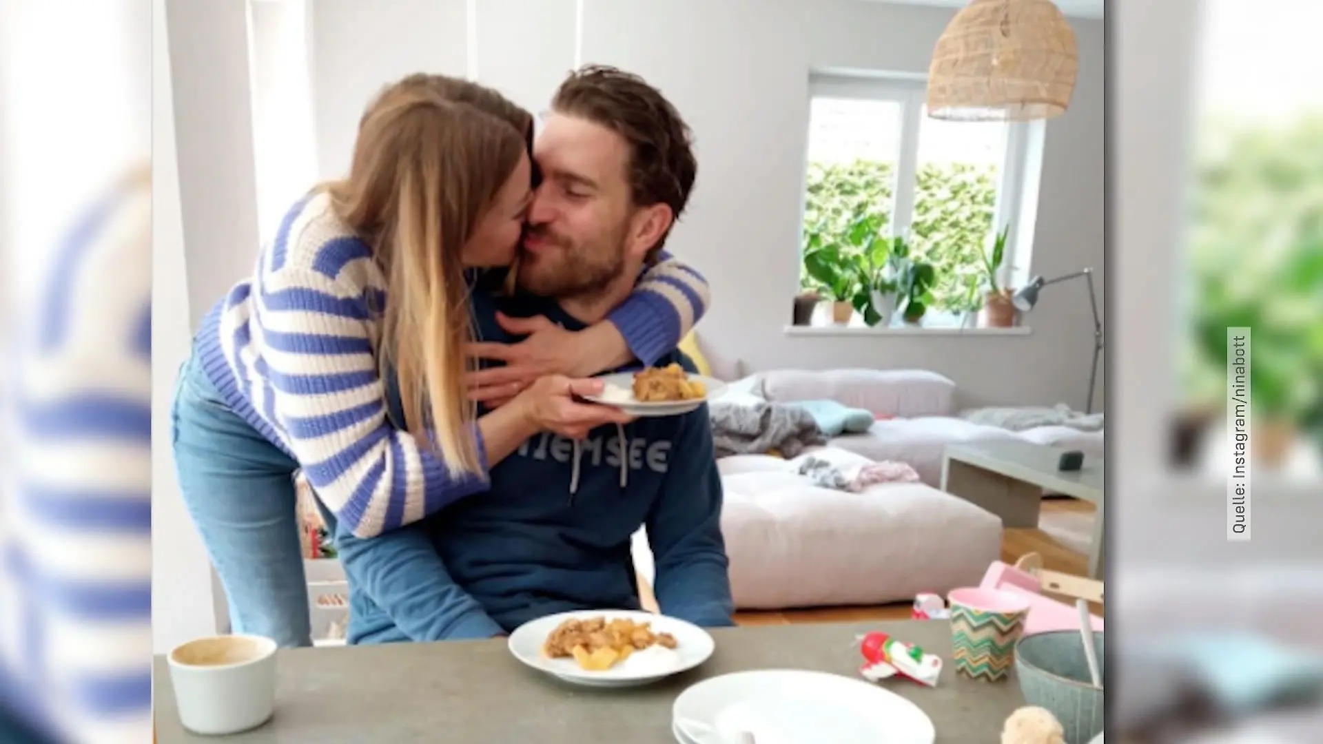 Nina Bott darf endlich wieder ihren Benni küssen Wiedervereinigung nach Quarantäne