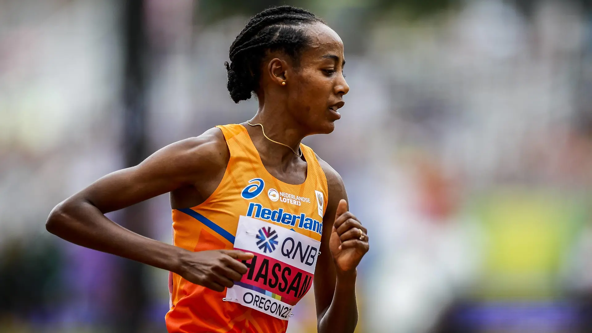  EUGENE - Dutch athlete Sifan Hassan in action during the 10,000 meters final on the second day of the World Athletics Championships at Hayward Field stadium. ANP ROBIN VAN LONKHUIJSEN World Athletics Championships Oregon22 - Day Two 2022 xVIxANPxSportx/xxANPxIVx *** EUGENE Dutch athlete Sifan Hassan in action during the 10,000 meters final on the second day of the World Athletics Championships at Hayward Field stadium ANP ROBIN VAN LONKHUIJSEN World Athletics Championships Oregon22 Day Two 2022 xVIxANPxSportx xxANPxIVx 451871806 originalFilename: 451871806.jpg