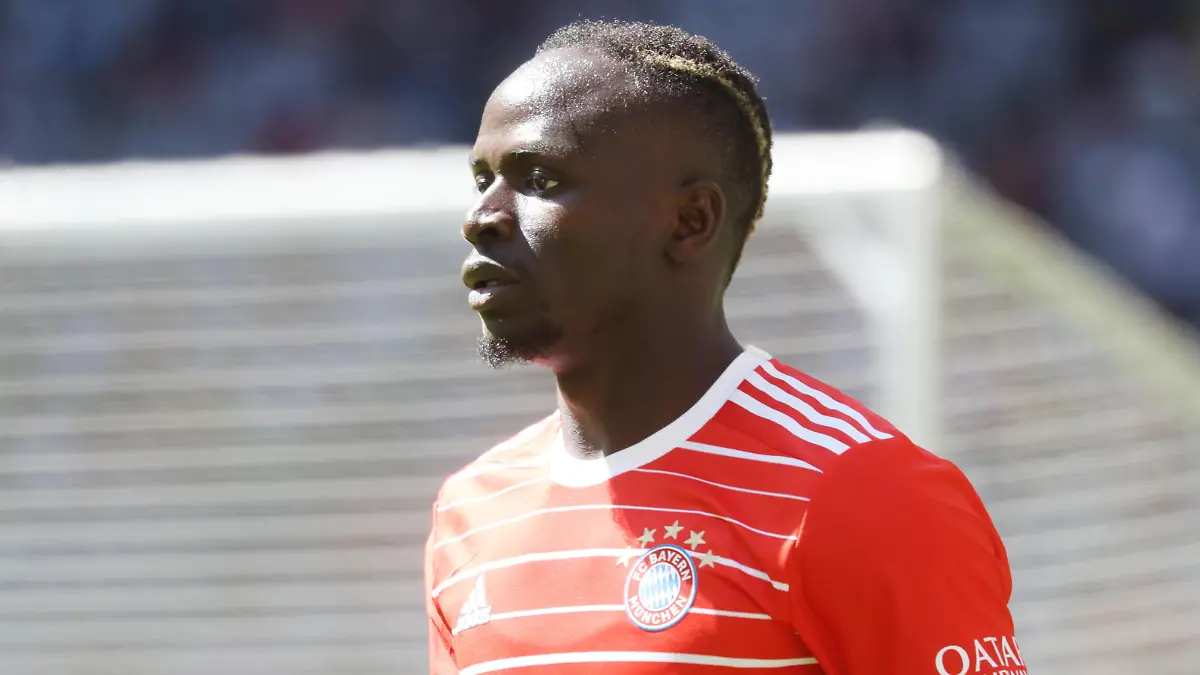  Mannschaft Vorstellung des FC Bayern 2022/2023 Sadio Mane München Allianz Arena *** Team presentation of FC Bayern 2022 2023 Sadio Mane Munich Allianz Arena