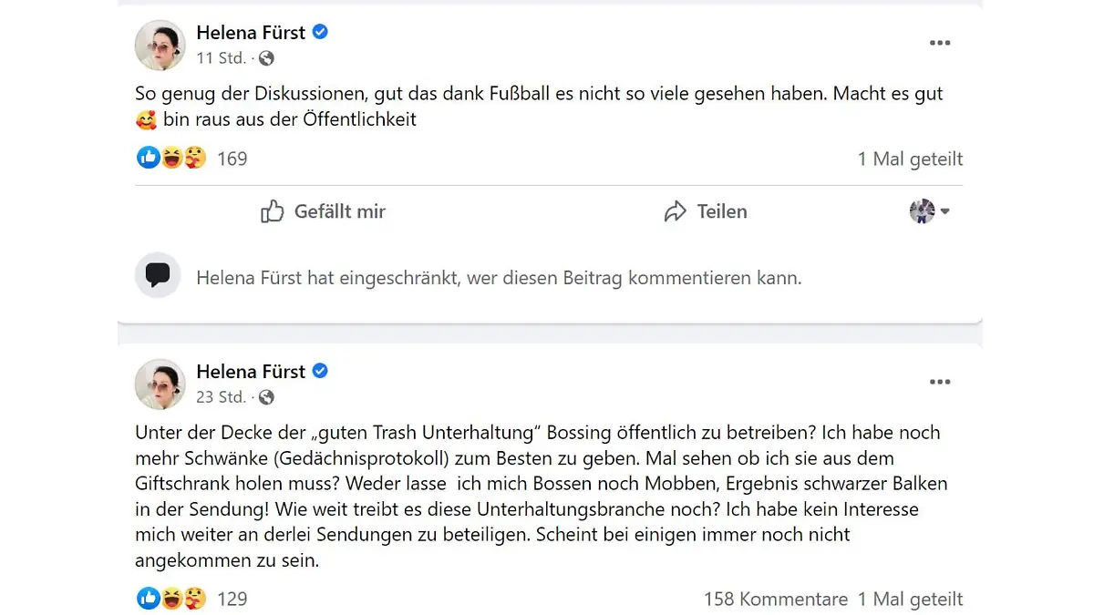Helena Fürst verkündet ihr TV-Aus