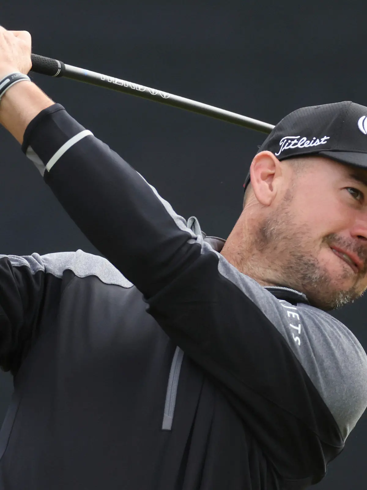 United States' Brian Harman tees off on the 3rd hole during the second day of the British Open Golf Championships at the Royal Liverpool Golf Club in Hoylake, England, Friday, July 21, 2023. (AP Photo/Peter Morrison)