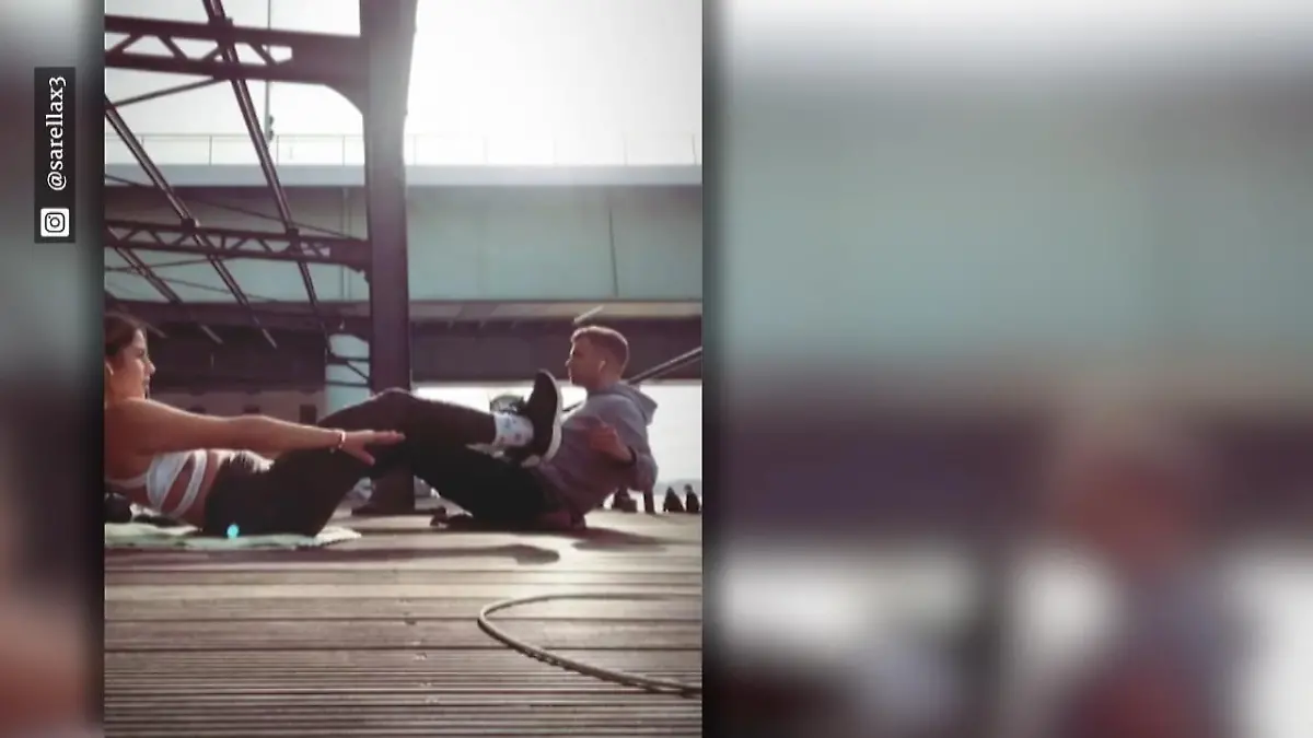 Sarah Lombardis Workout an der Rheinpromenade So hält sich die Sängerin fit