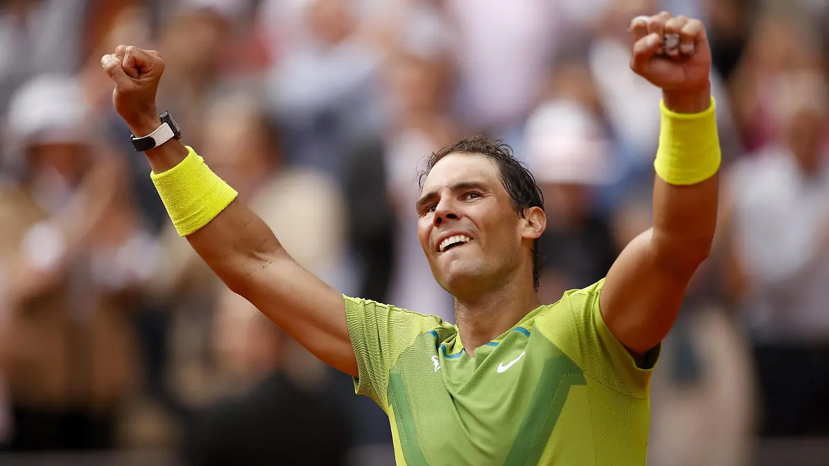 Sport Bilder des Tages Mandatory Credit: Photo by Ella Ling/Shutterstock 12959954u Rafael Nadal of Spain celebrates on match point French Open Tennis, Day 15, Roland Garros, Paris, France - 05 Jun 2022 French Open Tennis, Day 15, Roland Garros, Paris, France - 05 Jun 2022 PUBLICATIONxINxGERxSUIxAUTXHUNxGRExMLTxCYPxROMxBULxUAExKSAxONLY Copyright: xEllaxLing/Shutterstockx 12959954u