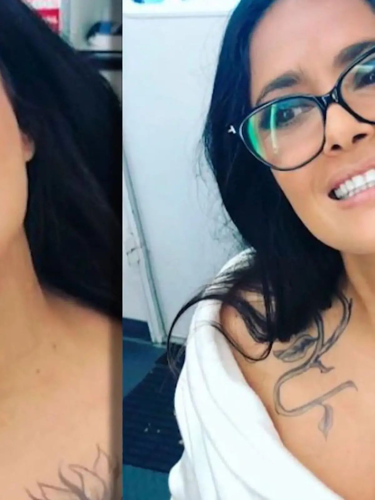 Bild zu: "Hat Salma Hayek jetzt zwei riesige Tattoos?"