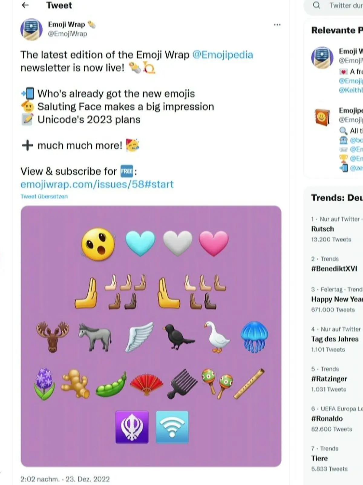 Neue Emojis 2023