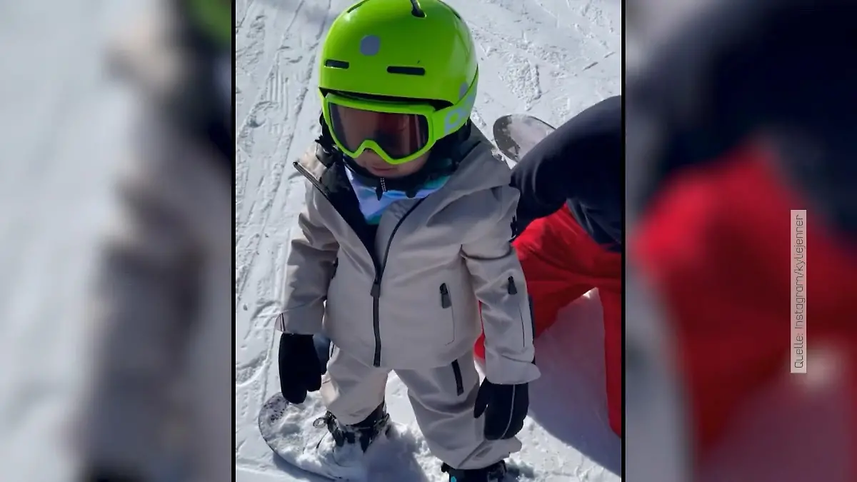 Stormi ist mit 2 Jahren ein Snowboard-Ass Kylie Jenners Tochter