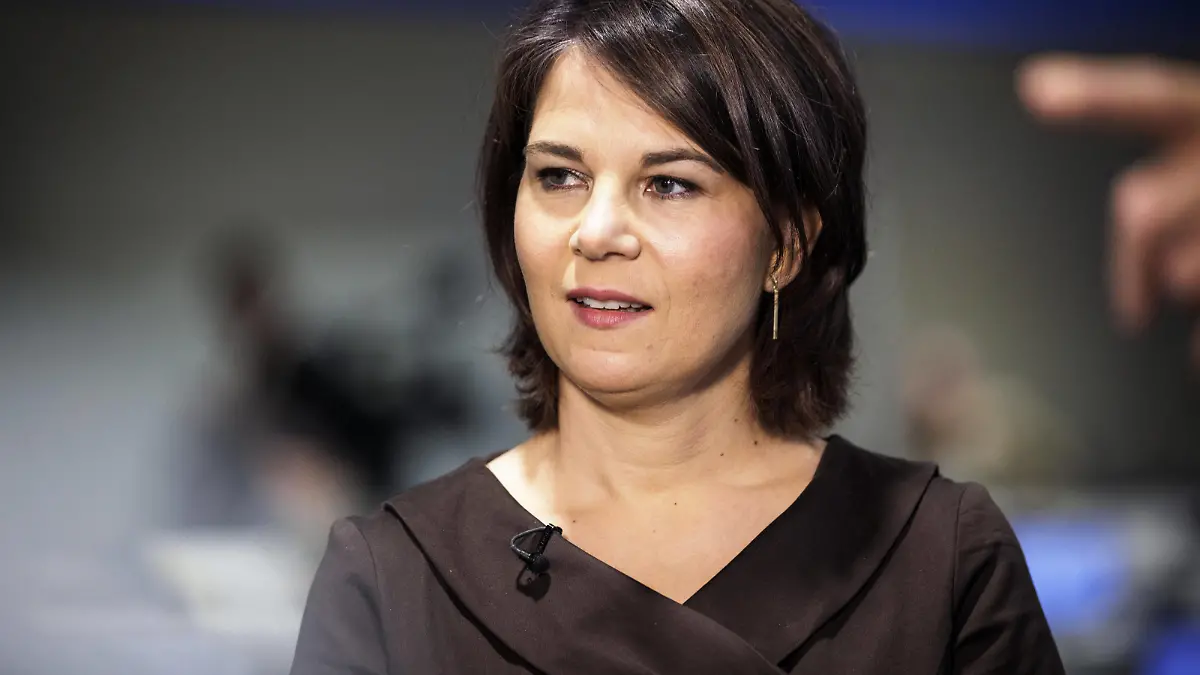 Annalena Baerbock, Bundesaussenministerin, aufgenommen bei einem Interview im Rahmen des Gipfeltreffens der NATO. Madrid, 29.06.2022. Madrid Spain *** Annalena Baerbock, German Foreign Minister, recorded during an interview at the NATO Madrid Summit, 29 06 2022 Madrid Spain Copyright: xJaninexSchmitz/photothek.dex 