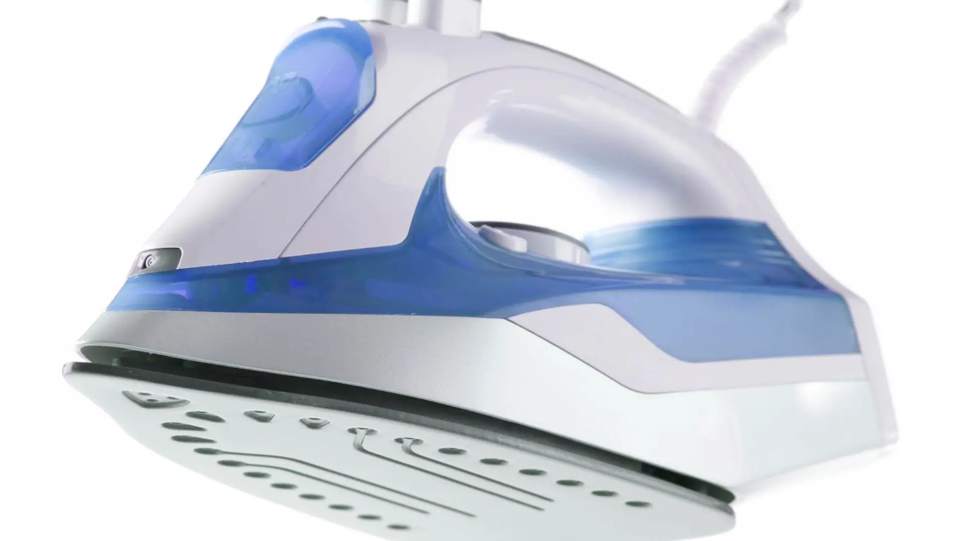 Modern electric iron isolated on white background