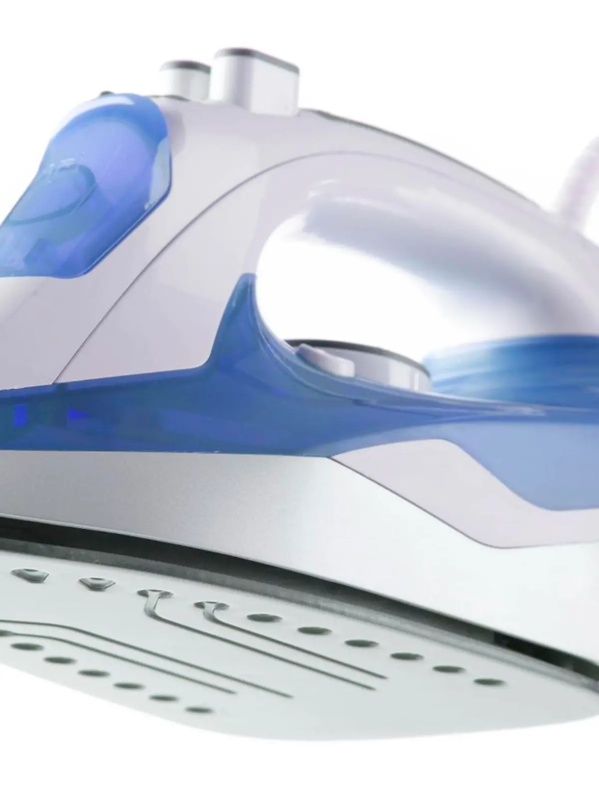 Modern electric iron isolated on white background