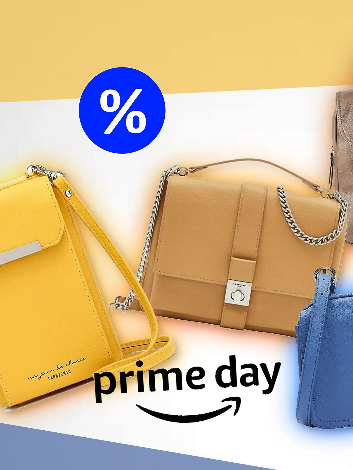 Verschiedene Taschen zusammen in einer Collage.