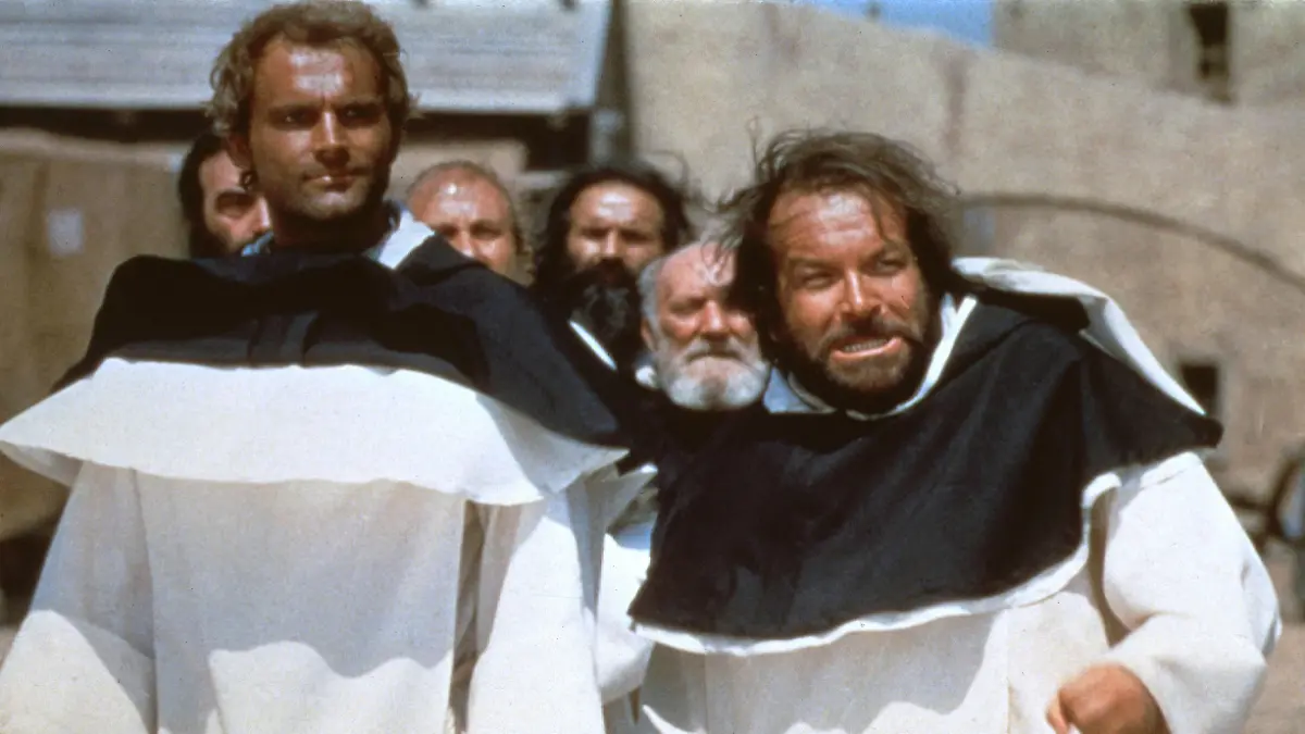 Vier Fäuste für ein Halleluja, (CONTINUAVANO A CHIAMARLO TRINITA) IT 1971, Regie: E. B. Clucher, TERENCE HILL, BUD SPENCER, Stichwort: Mönch