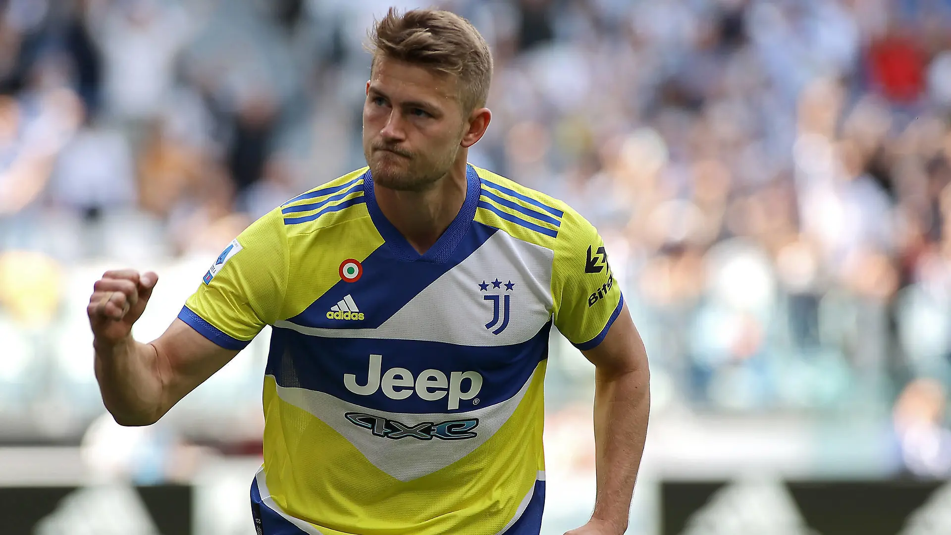  May 1, 2022, Turin, Italy: Turin, Italy, Allianz Stadium, May 01, 2022, Matthijs De Ligt Juventus FC cheering during Juventus FC vs Venezia FC - italian soccer Serie A match. italian soccer Serie A match - Juventus FC vs Venezia FC, Turin, Italy PUBLICATIONxINxGERxSUIxAUTxONLY - ZUMAl164 20220501_zsa_l164_815 Copyright: xClaudioxBenedettox