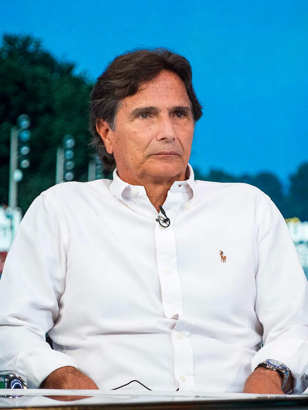 ARCHIV - 23.07.2015, Ungarn, Budapest: Der dreimalige Formel-1-Weltmeister Nelson Piquet aus Brasilien nimmt am 23.07.2015 an einer Aufzeichnung für das Formel-1-Magazin des ungarischen Fernsehens in Budapest (Ungarn) teil (zu dpa «Wirbel in Formel 1 um Piquet-Entgleisung gegen Hamilton») Foto: Janos Marjai/MTI/EPA//dpa +++ dpa-Bildfunk +++