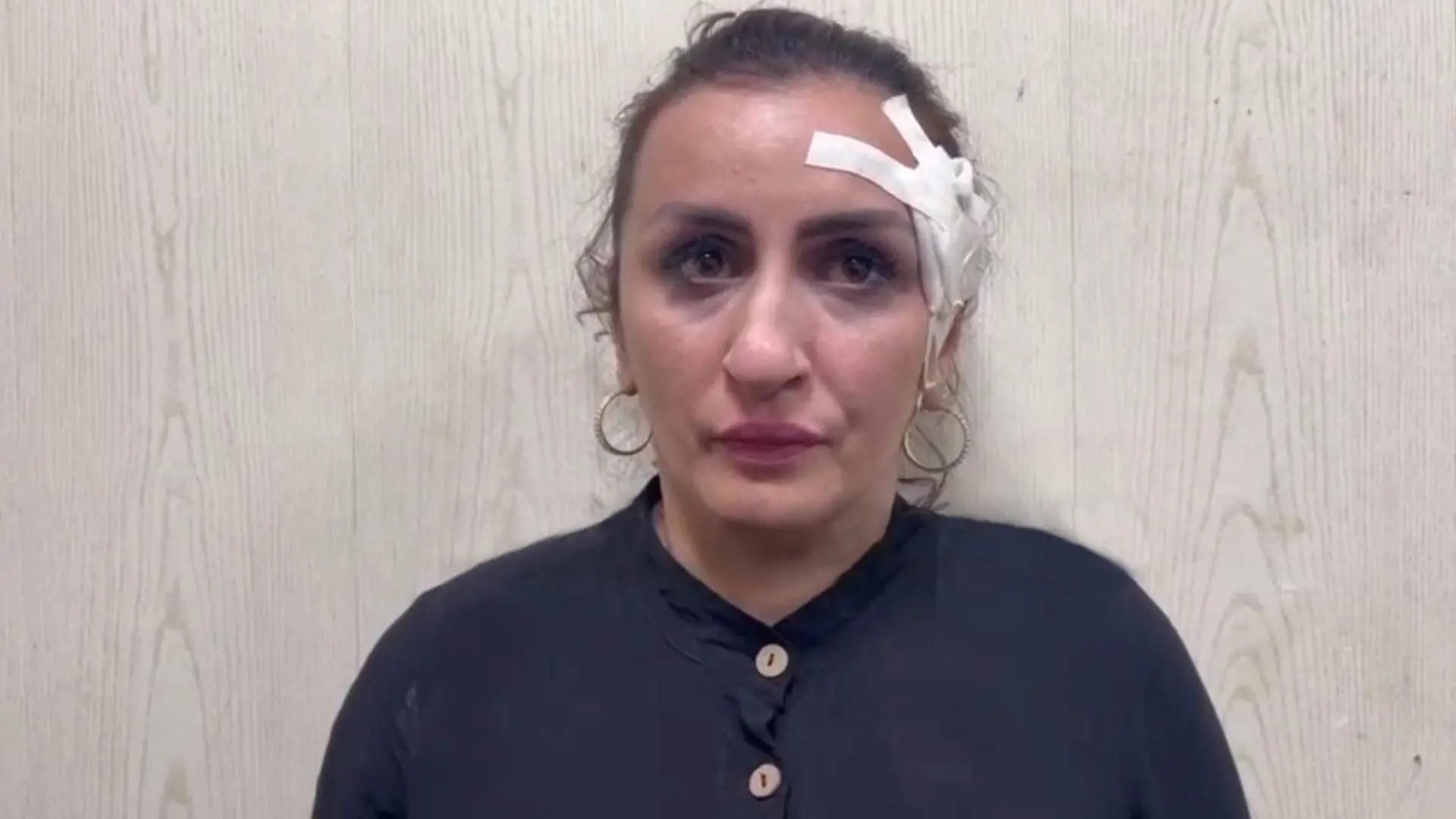 A detained woman who sold her newborn child for 200,000 rubles to get money for plastic surgery in Kaspiysk, Russia. (@mvd_dagestan/Newsflash)