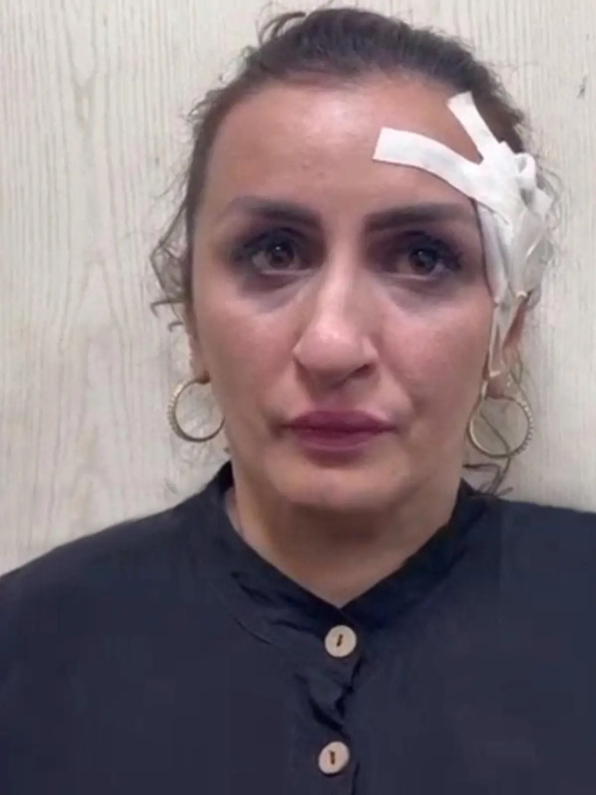 A detained woman who sold her newborn child for 200,000 rubles to get money for plastic surgery in Kaspiysk, Russia. (@mvd_dagestan/Newsflash)