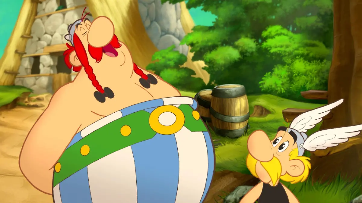 Asterix und Obelix glauben zunächst an eine leichte Aufgabe, Grautvornix zum Krieger auszubilden. Doch als Majestix" Neffe eintrifft, ahnen sie schnell, dass der Fall kniffliger wird als gedacht, Grautvornix ist nämlich ein echter Angsthase...