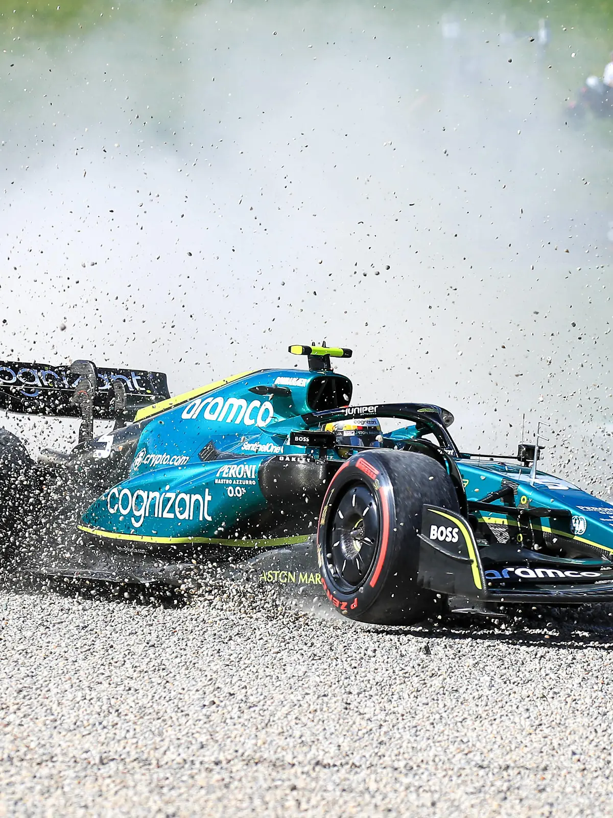  FORMULA 1 - GP of Austria 2022 SPIELBERG,AUSTRIA,09.JUL.22 - MOTORSPORTS, FORMULA 1 - Grand Prix of Austria, Red Bull Ring, sprint race. Image shows Sebastian Vettel GER/ Aston Martin. Keywords: crash. PUBLICATIONxNOTxINxAUTxSUIxSWE GEPAxpictures/xMarioxBuehner
