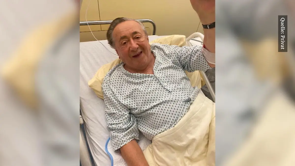 "Mörtel" Lugner arbeitet selbst vom Krankenbett Richard Lugner nach Sturz im Krankenhaus