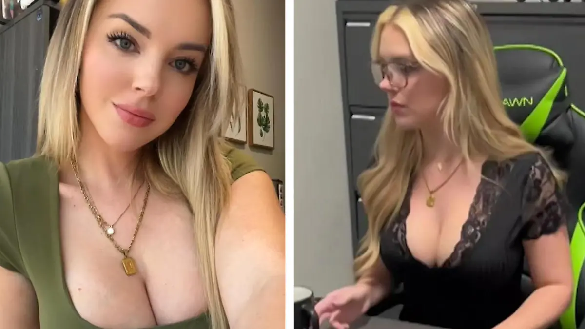 Zu heiß fürs Büro?!: OnlyFans-Model wegen Ausschnitt hart angefeindet