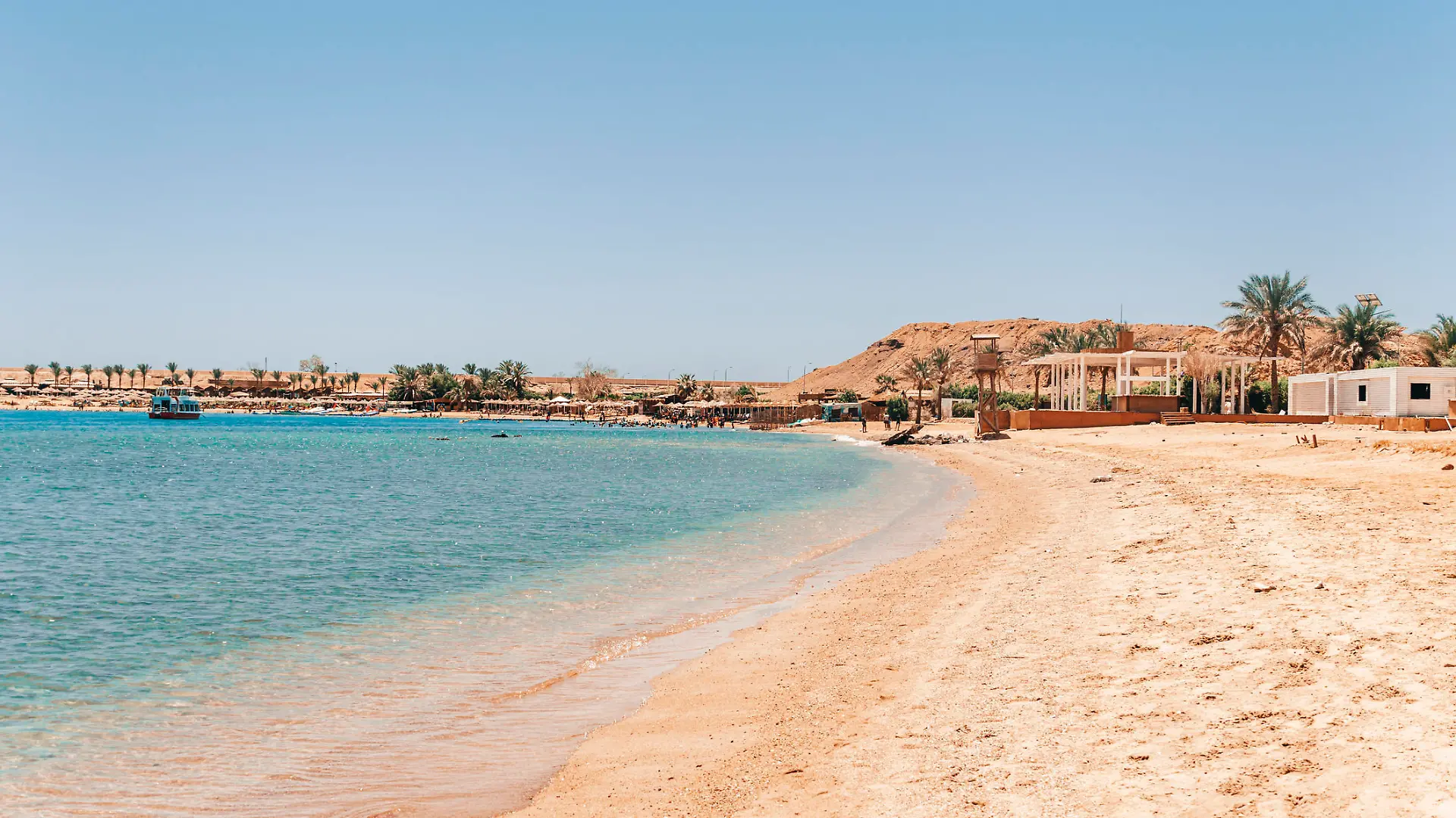 sand in the foreground of the beach in the Egyptian resort of Sharm el Sheikh