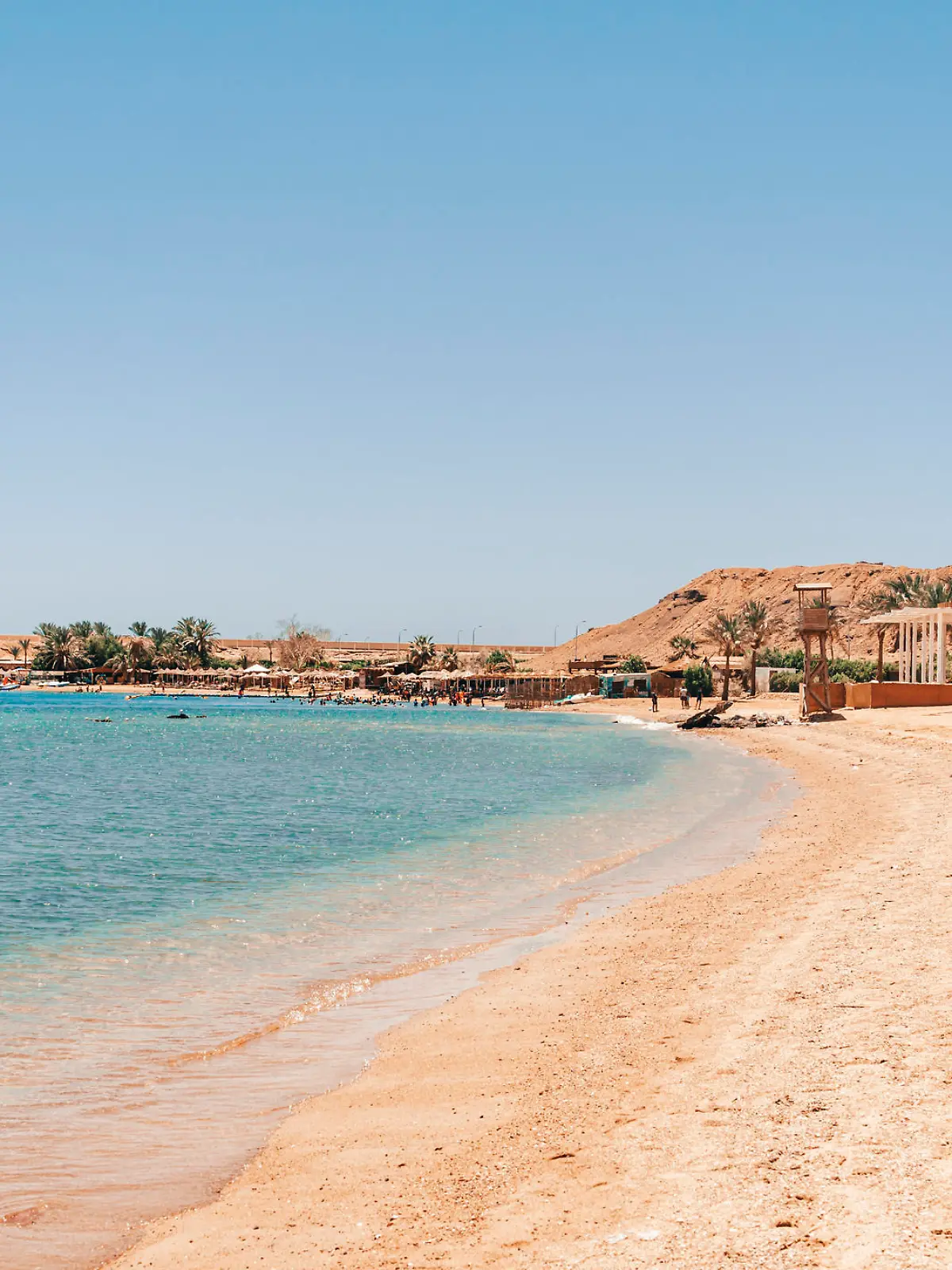 sand in the foreground of the beach in the Egyptian resort of Sharm el Sheikh