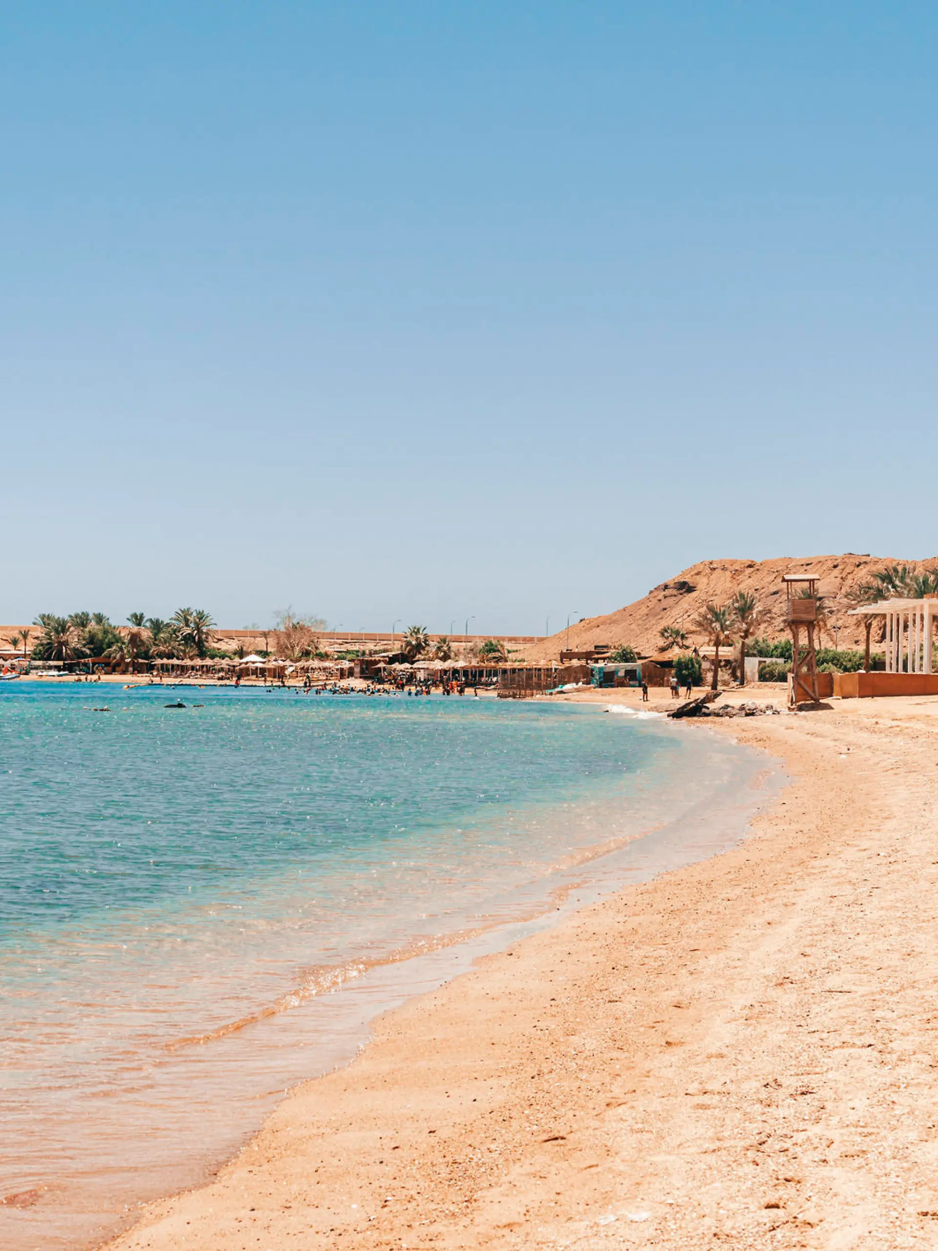 sand in the foreground of the beach in the Egyptian resort of Sharm el Sheikh