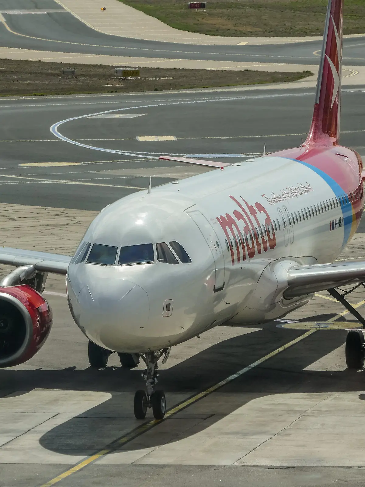 Air Malta Airbus A320-214 reg. no. 9H-AEP taxiing is seen in Luqa, Malta on 25 September 2022 Malta International Airport is the only airport in Malta and it serves the whole of the Maltese Islands. It is located on island of Malta, southwest of the Maltese capital Valletta in the town of Luqa, and occupies the location of the former RAF Luqa (Photo by Michal Fludra/NurPhoto)