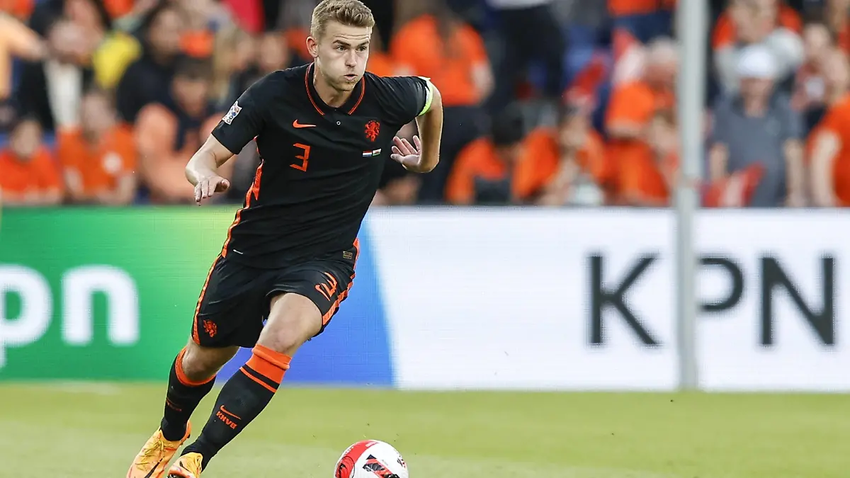 ROTTERDAM, 14-06-2022 , Stadium De Kuip , UEFA Nations League Football, season 2021 / 2022. Match between Netherlands and Wales. Netherlands player Matthijs de Ligt Netherlands - Wales PUBLICATIONxNOTxINxNED x17057623x Copyright: 