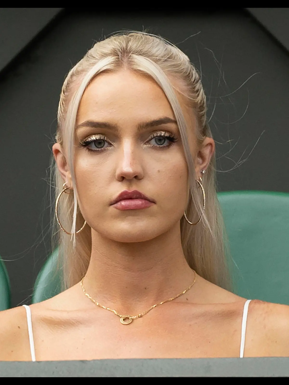  . 06/07/2022. London, United Kingdom. Morgan Riddle, girlfriend of Taylor Fritz , on day ten of the Wimbledon Tennis Championships in London. PUBLICATIONxINxGERxSUIxAUTxHUNxONLY xStephenxLockx/xi-Imagesx IIM-23585-0107