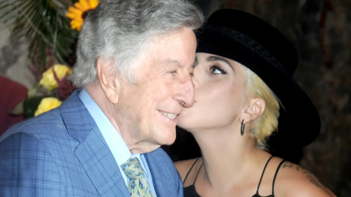 Tony Bennett and Lady Gaga attend the lighting ceremony of the Empire State Building in honor Mr. Bennett's 90th Birthday and his musical legacy at the Empire State Building in New York City, NY, USA, on August 3, 2016. Photo by Dennis Van Tine/ABACAPRESS.COM