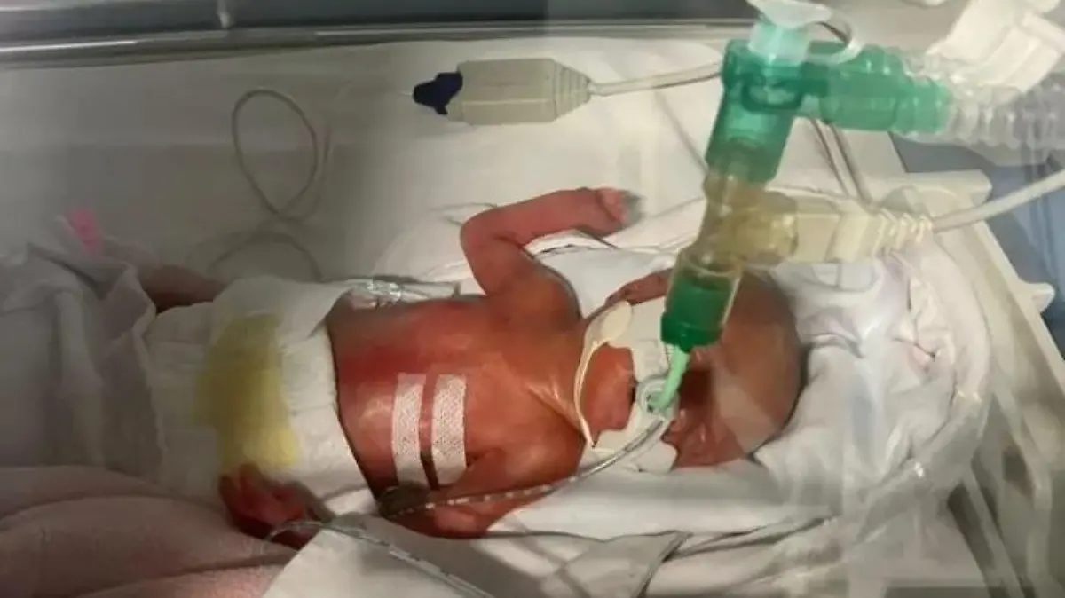 Baby in Brutkasten.