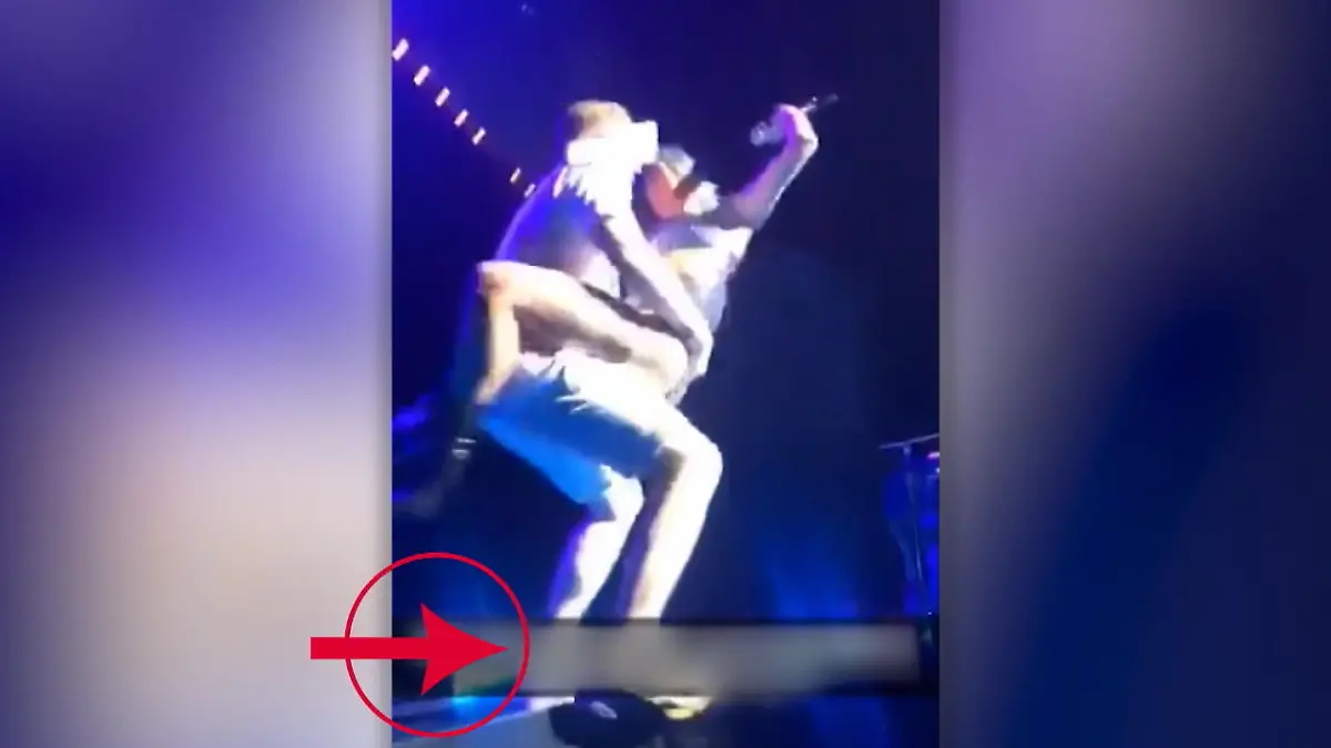 Hier stürzt Lady Gaga von der Bühne Zum Glück bleibt sie unversehrt
