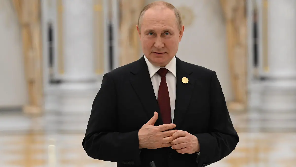News Bilder des Tages Turkmenistan Putin Caspian Summit 8227124 30.06.2022 Russian President Vladimir Putin talks to the media after the 6th Caspian Summit in Ashgabat, Turkmenistan. Dmitry Azarov / POOL Ashkhabad Turkmenistan PUBLICATIONxINxGERxSUIxAUTxONLY Copyright: xDmitryxAzarovx