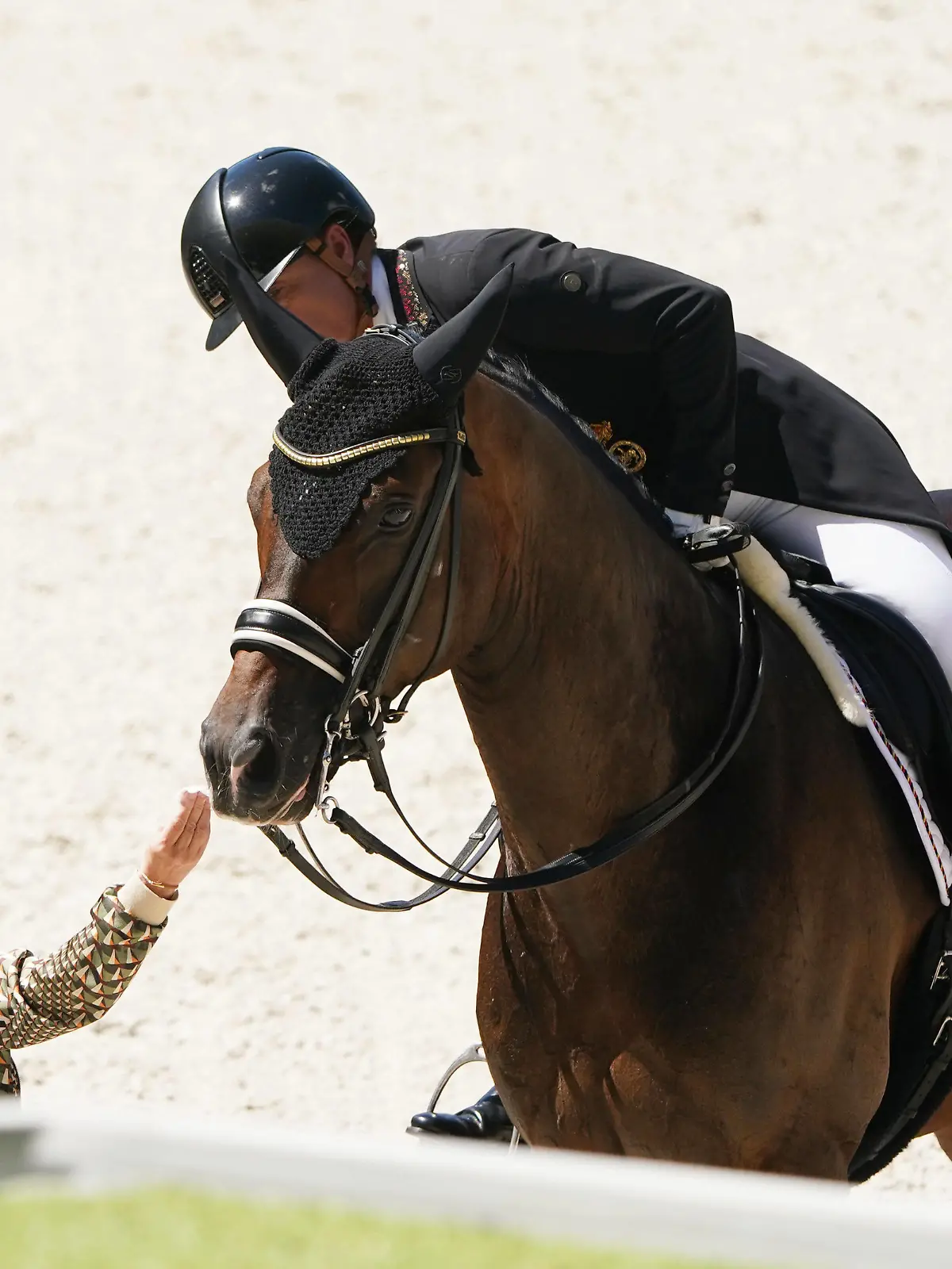  Pferdesport/Weltfest des Pferdesports CHIO Aachen 2022/ World Equestrian Festival CHIO Aachen 2022, .02.07.2022 . MEGGLE-Preis, Wertungsprüfung für den Lambertz Nationenpreis, Grand Prix Sp cial CDIO5* Isabell Werth, DSP Quantaz hatte blut am Maul *** Equestrian Sport World Equestrian Festival CHIO Aachen 2022 World Equestrian Festival CHIO Aachen 2022, 02 07 2022 MEGGLE Prize, Competition for the Lambertz Nations Cup, Grand Prix Sp cial CDIO5 Isabell Werth, DSP Quantaz had blood on his mouth