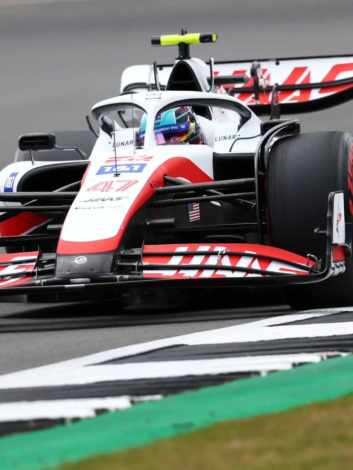 NORTHAMPTON, ENGLAND - JULY 02: Mick Schumacher of Germany driving the (47) Haas F1 VF-22 Ferrari on track during final practice ahead of the F1 Grand Prix of Great Britain at Silverstone on July 02, 2022 in Northampton, England. (Photo by Clive Rose/Getty Images)