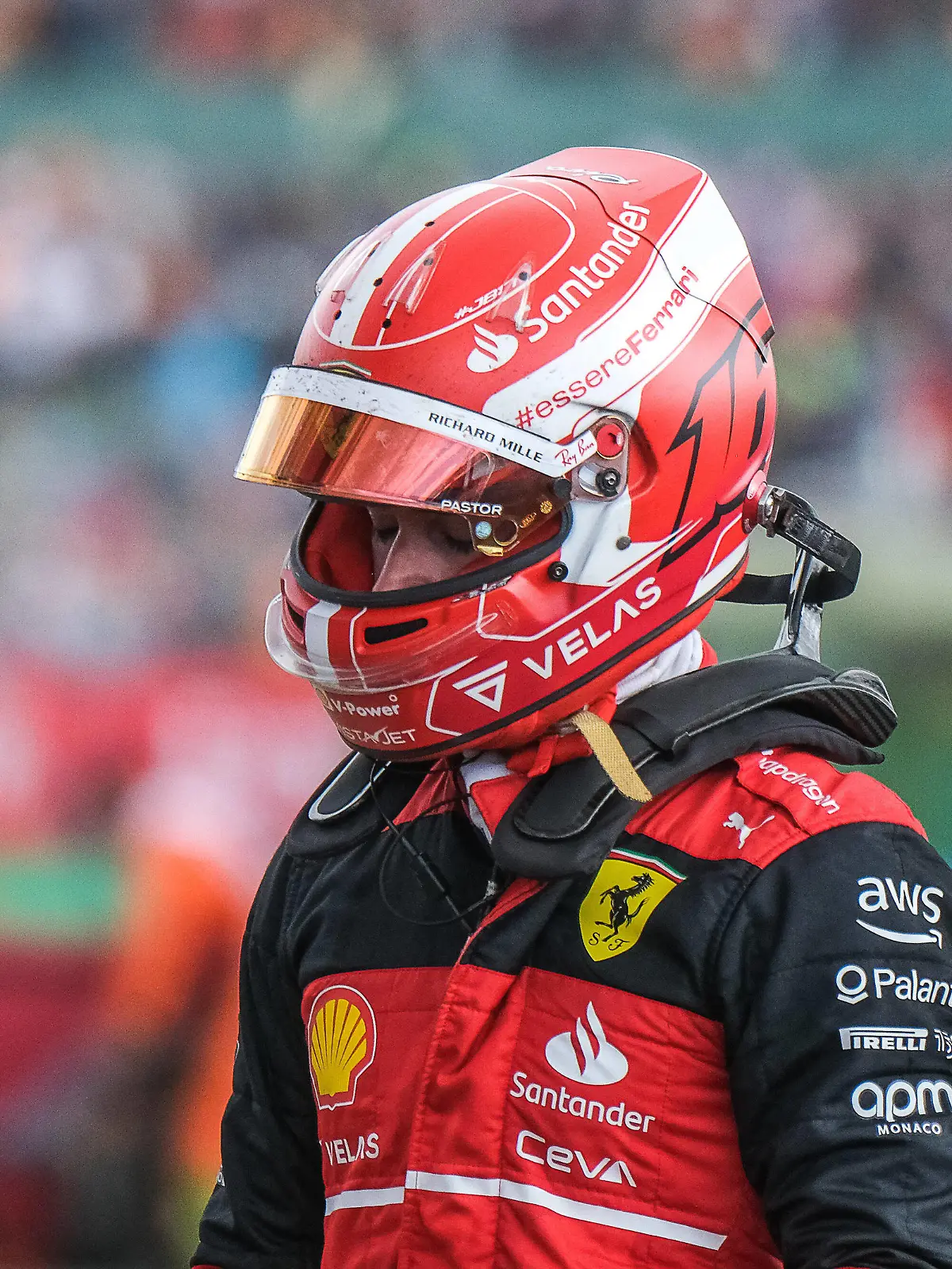 Charles Leclerc MCO, Scuderia Ferrari 16 nach dem Rennen, Großer Preis von Großbritannien, Silverstone, Motorsport, Formel 1, Großer Preis von Großbritannien, Silverstone, Motorsport, Formel 1 Towcester *** Charles Leclerc MCO, Scuderia Ferrari 16 post-race, British Grand Prix, Silverstone, motorsport, Formula 1, British Grand Prix, Silverstone, motorsport, Formula 1 Towcester Copyright: xEibner-Pressefotox EP_MKB 