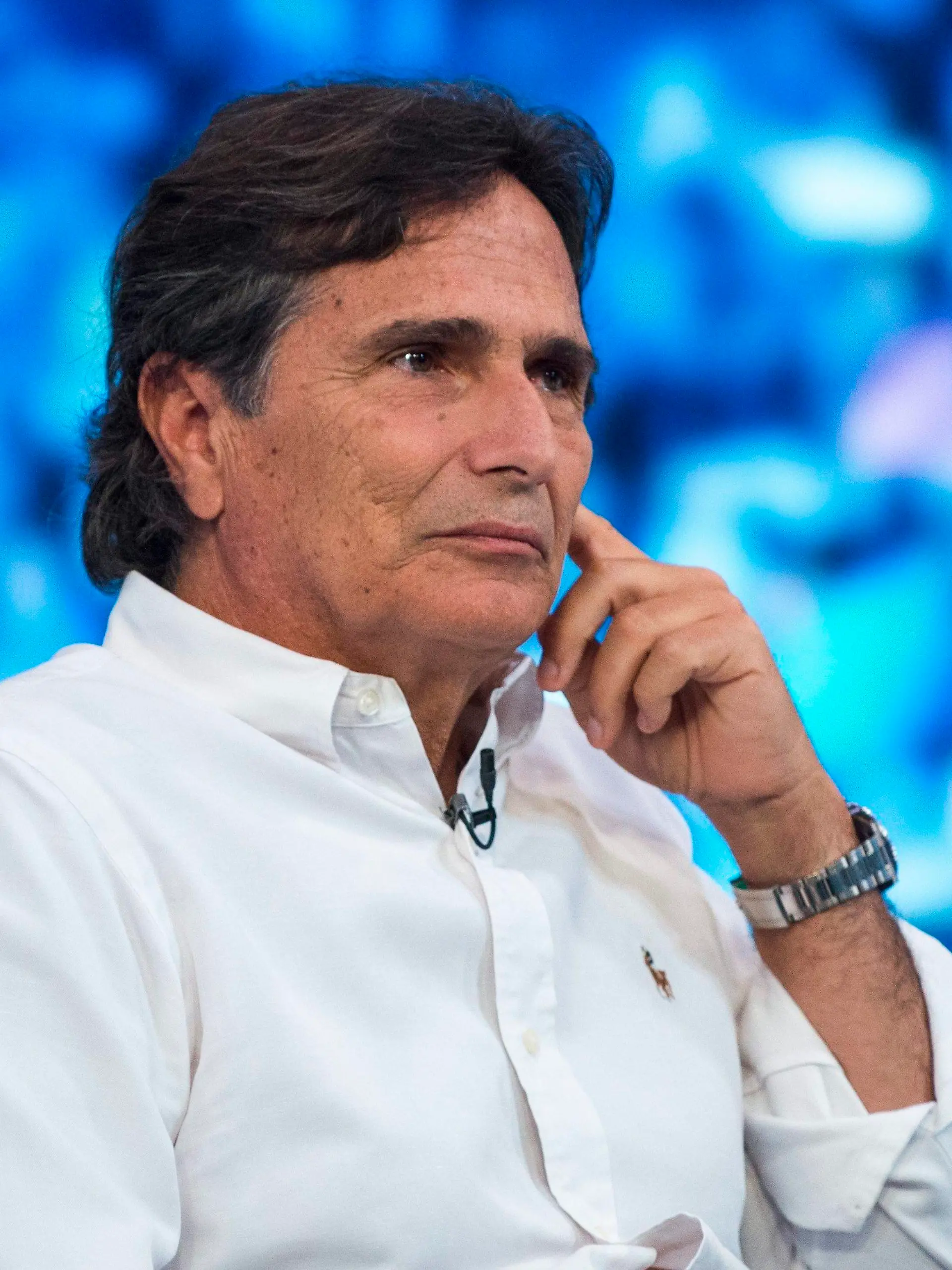FILE - Three-time world champion Formula One racer Nelson Piquet of Brazil attends the shooting of the Hungarian Television's Formula One magazine in Budapest, Hungary, July 23, 2015. Piquet apologized to Lewis Hamilton on Wednesday, June 29, 2022 saying the racial term he used about the Mercedes driver was “ill thought out” but was not meant to be offensive. The 69-year-old Brazilian has faced heavy criticism this week over comments he made in Portuguese last November on a podcast where he referred to Hamilton as “neguinho,” which means “little Black guy.” (Janos Marjai/MTI via AP, file)