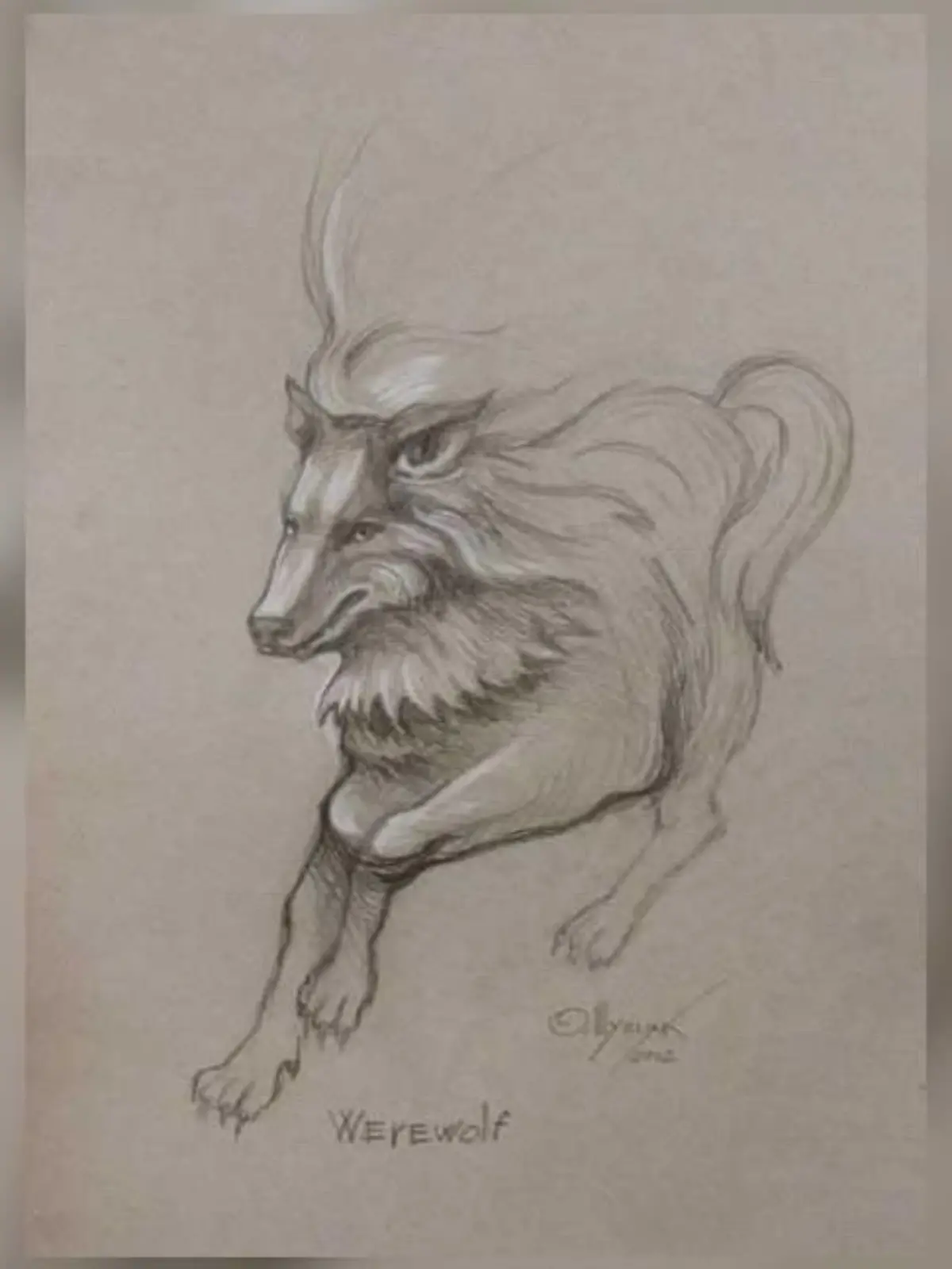 optische Täuschung Mann/Wolf