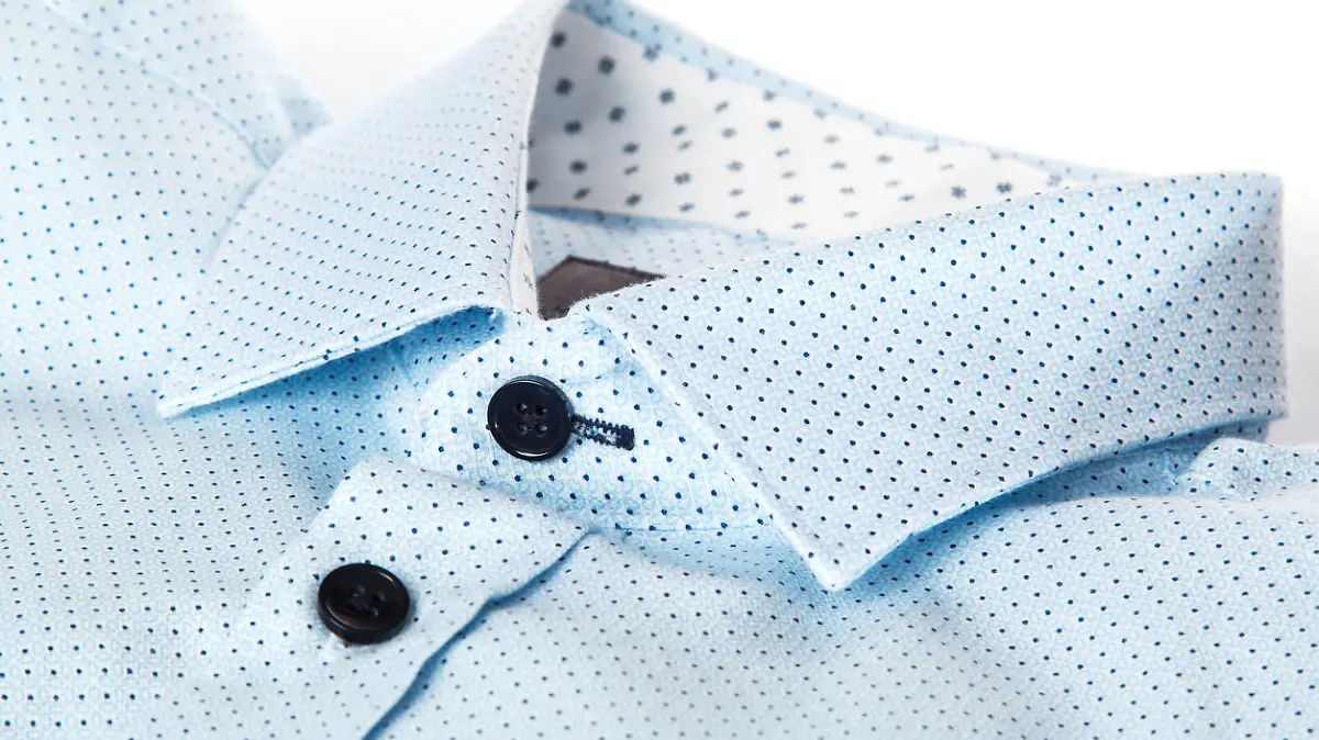 Close up of stylish blue shirt